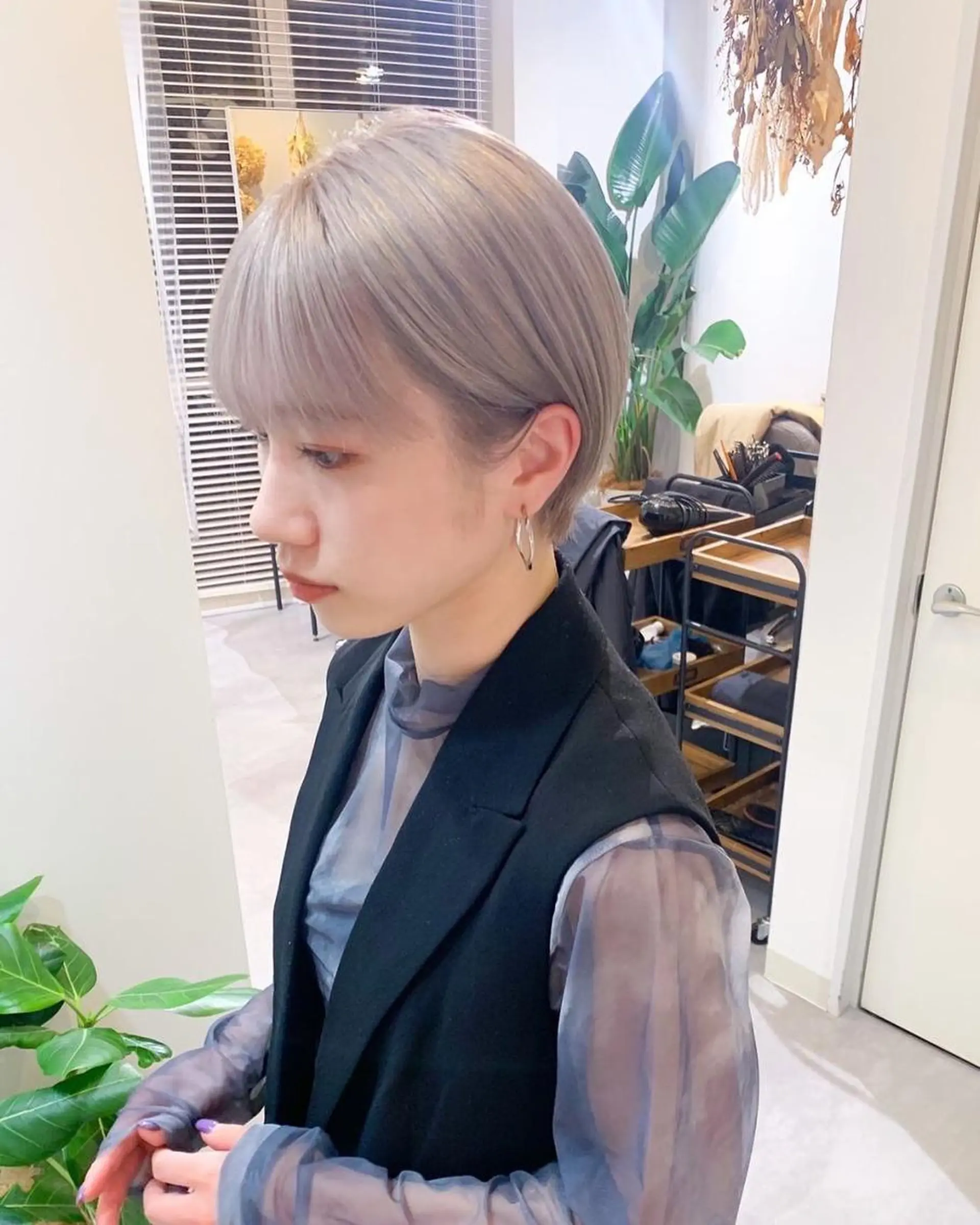 ショート カラー 髪質改善 Noe心斎橋店のヘアスタイル