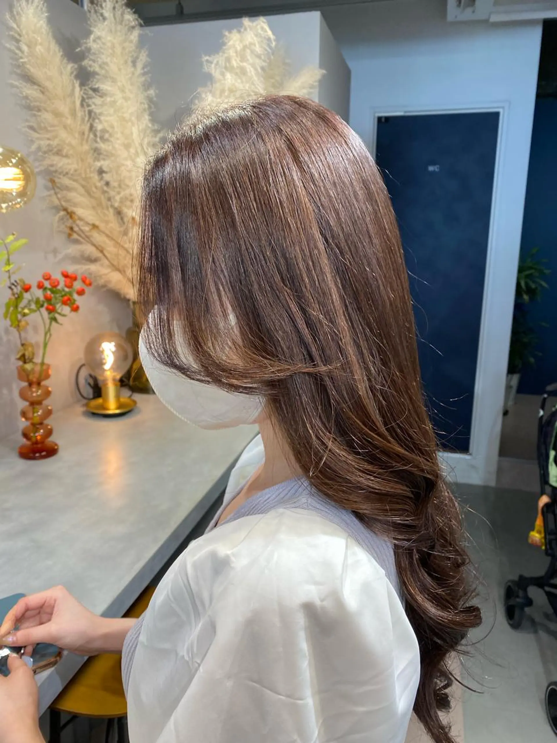 ロング 韓国風ヘア サイドバング オルチャンヘア ヘアカラー トリートメント ✂︎神カット&カラー 韓国風パーマ黒田ダイのヘアスタイル