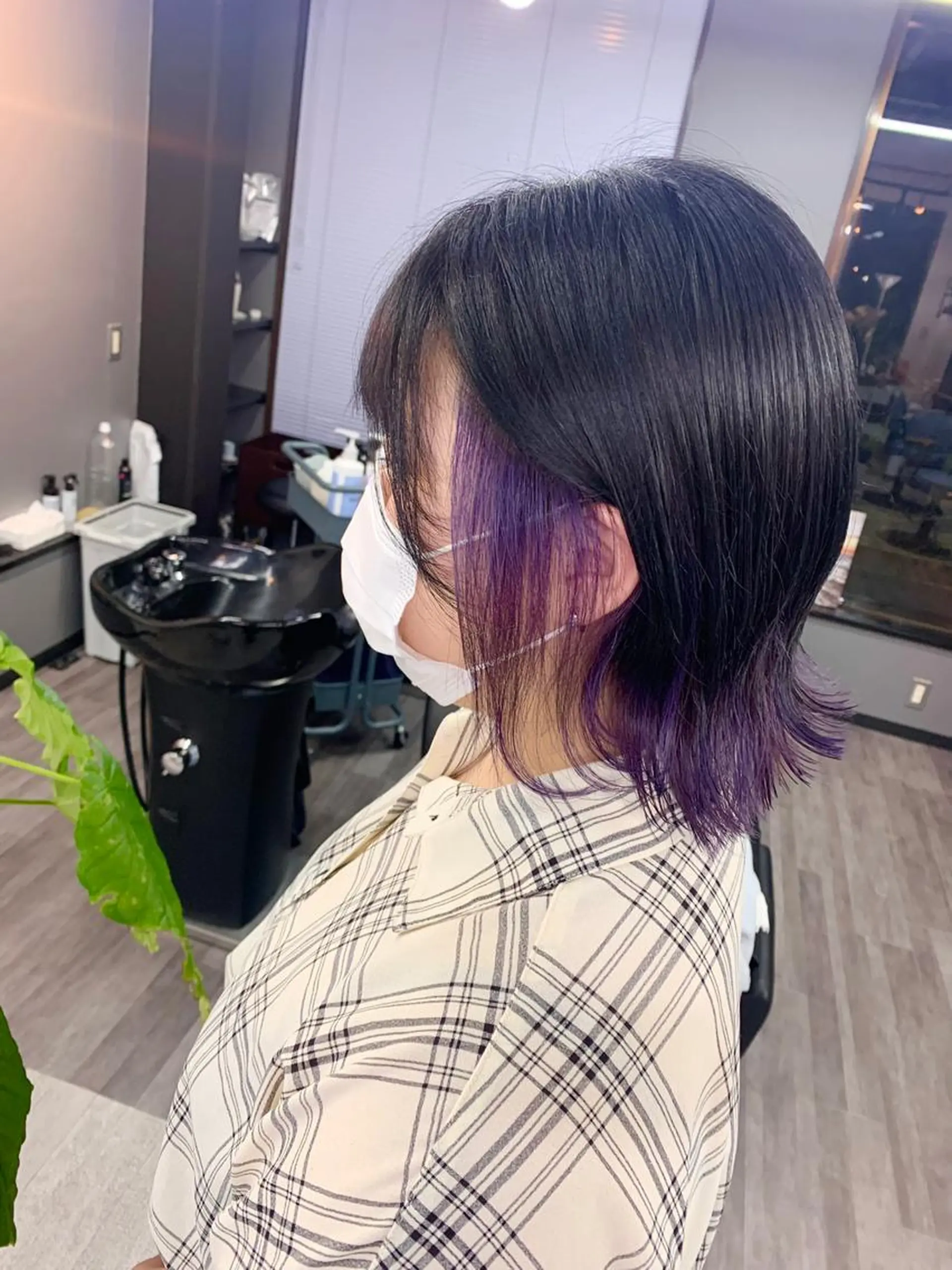 ミディアム カラー ヘアカラー トリートメント 坂井 水菜美のヘアスタイル