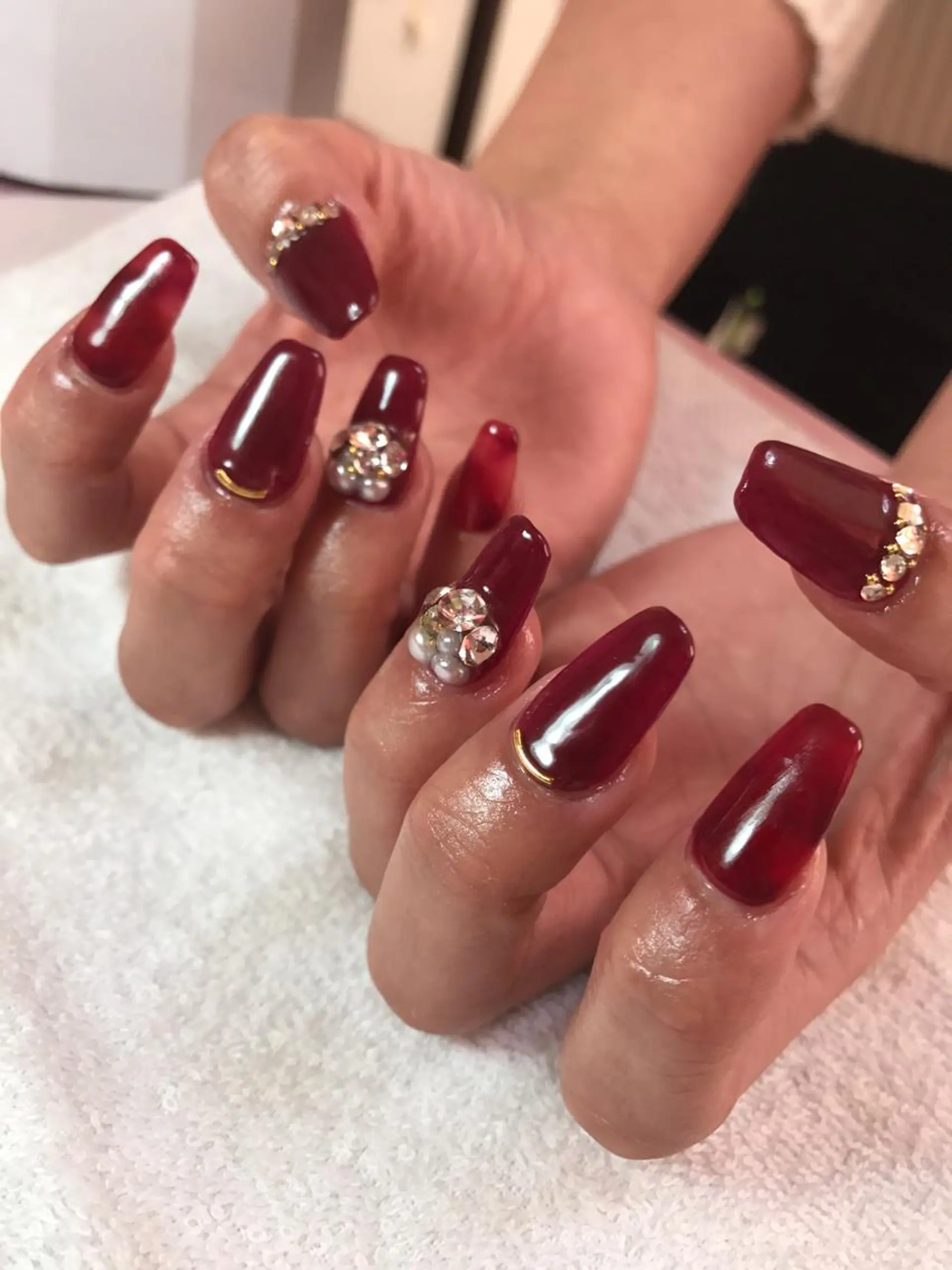 ネイル ボルドー Era nailのネイルデザイン