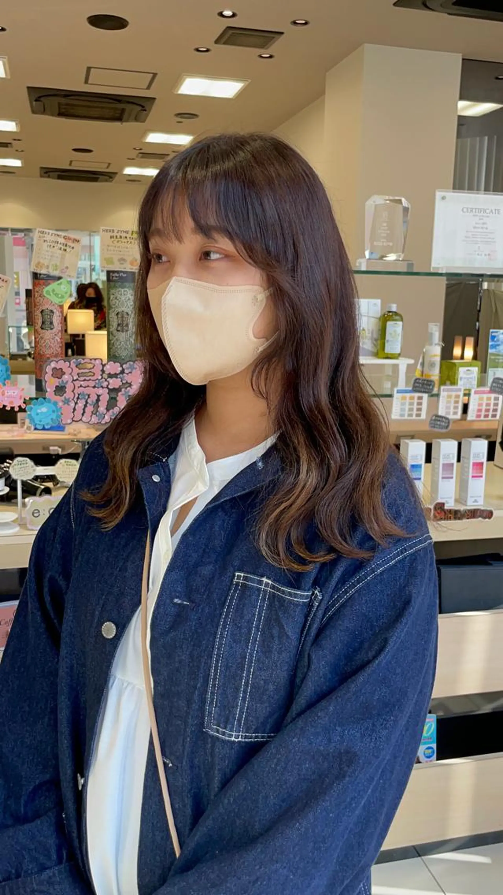 ロング カラー ブラウンカラー ヘアカラー トリートメント クロスパーマ/うる艶 カラー/Kurumiのヘアスタイル