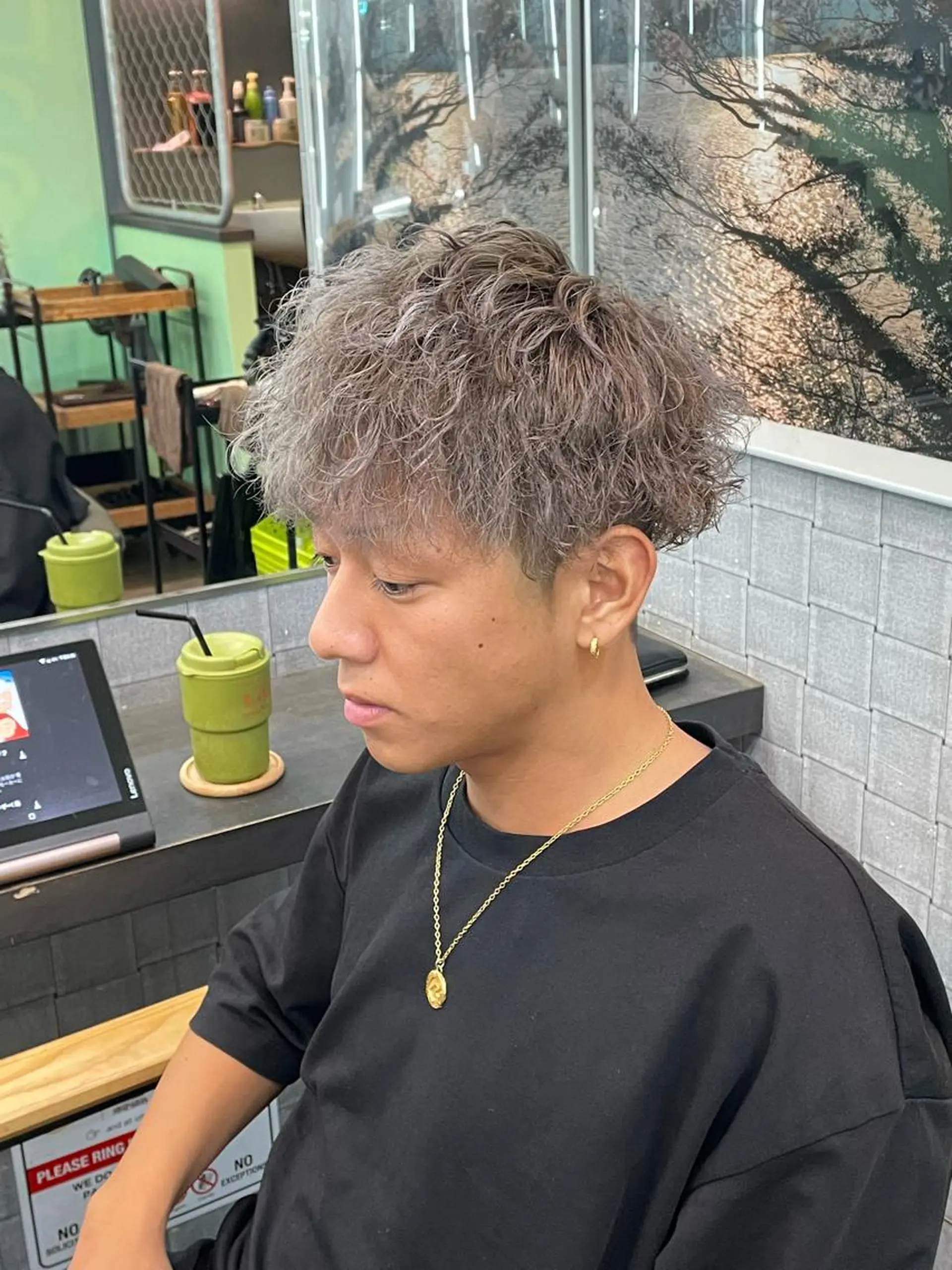 カラー パーマ メンズ Le'a所属・渋谷/フェード/ 國分 翔のヘアスタイル