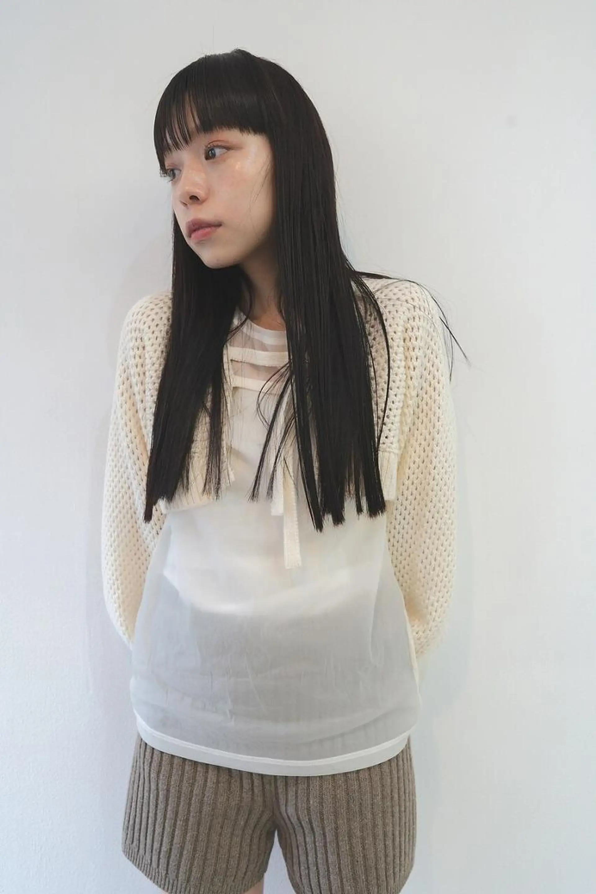 ロング カット 縮毛矯正 nelke/レイヤー 立川/ブリーチのヘアスタイル