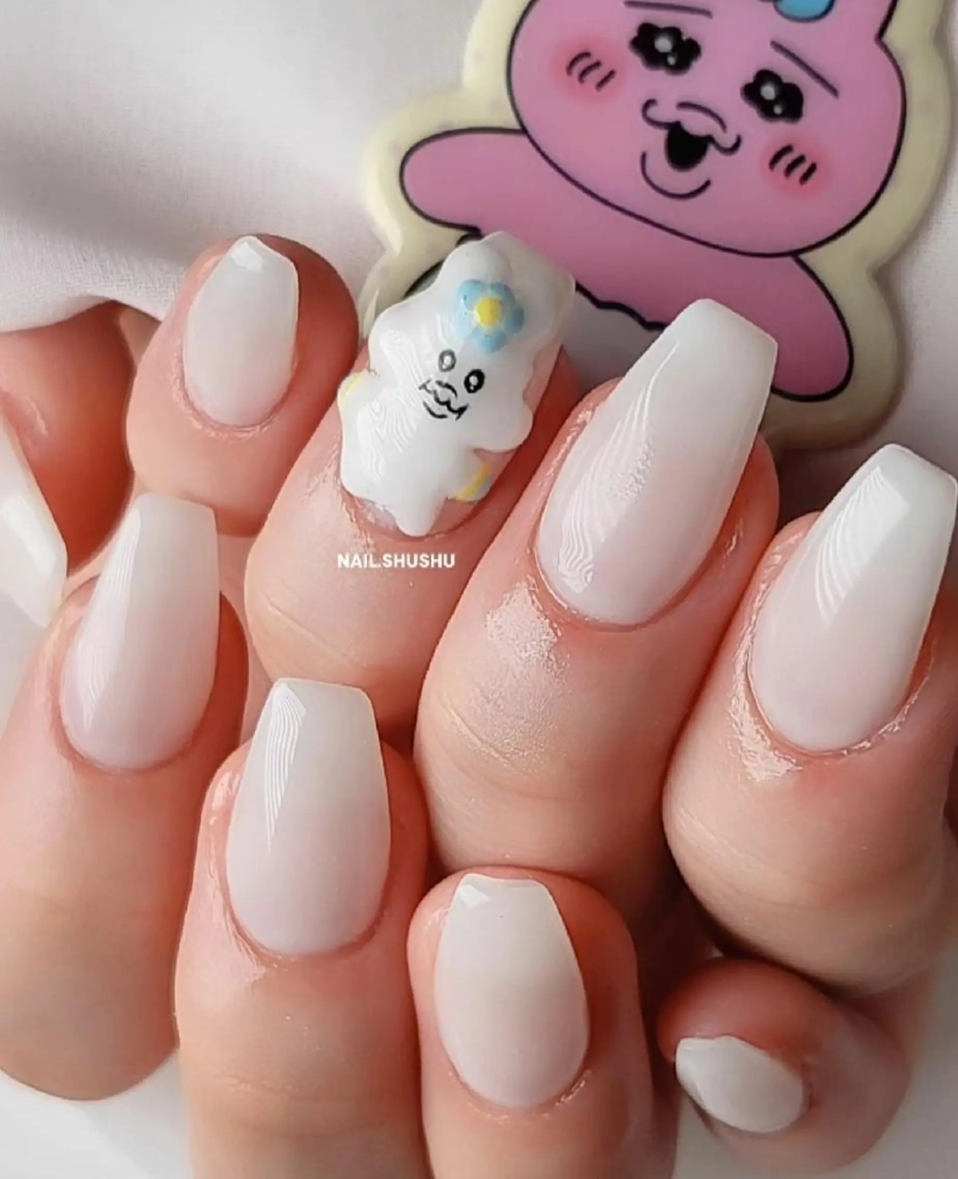 ネイル 持ち込み ニュアンスネイル ワンカラーネイル シンプルネイル 夏ネイル 3dパーツ/流行り 👧shushu❤️のネイルデザイン