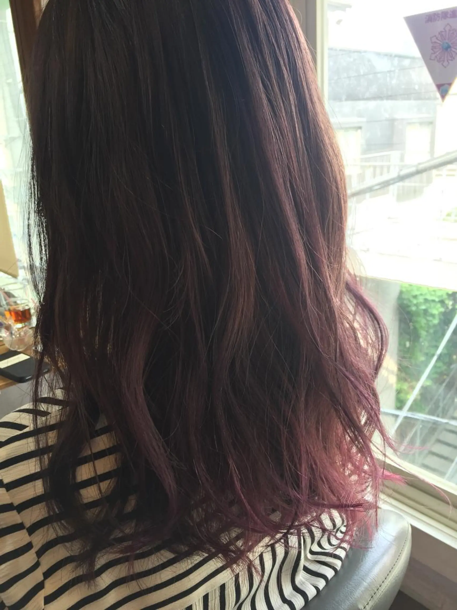 セミロング カラー バレイヤージュ ラベンダーカラー レイヤーカット 原宿サロン代表 デザインカラー伊藤卓のヘアスタイル