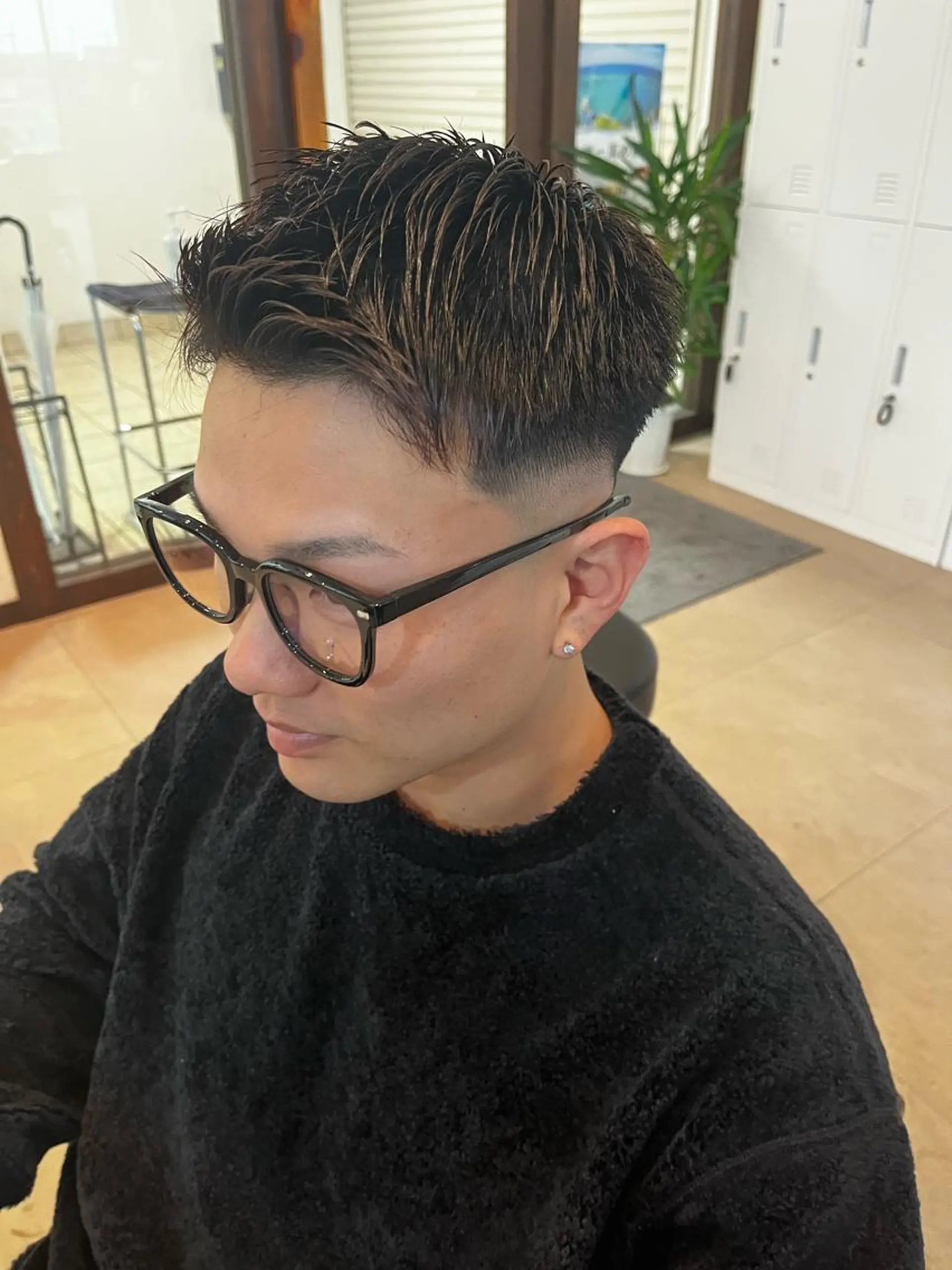 ショート メンズ フェードカット カット 西村 歩真のヘアスタイル