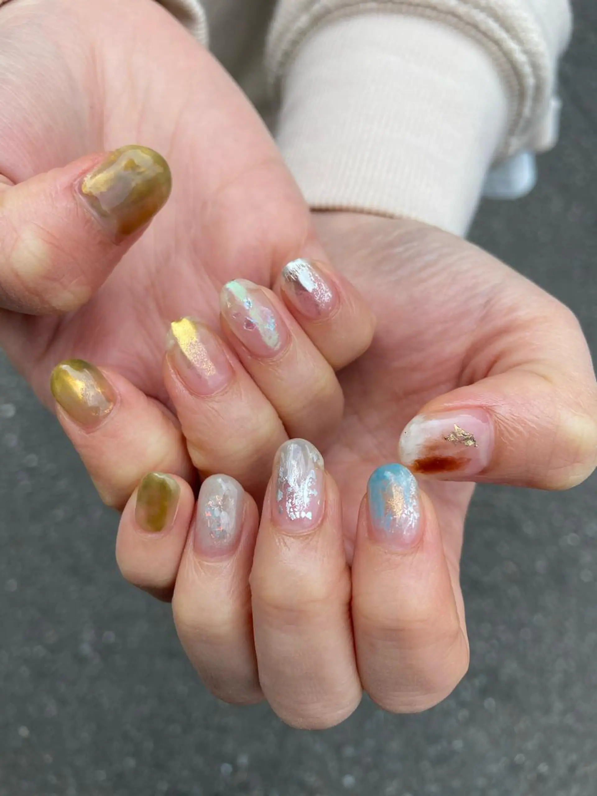 ネイル アートネイル クリアネイル ミラーネイル ニュアンスネイル . unffのネイルデザイン