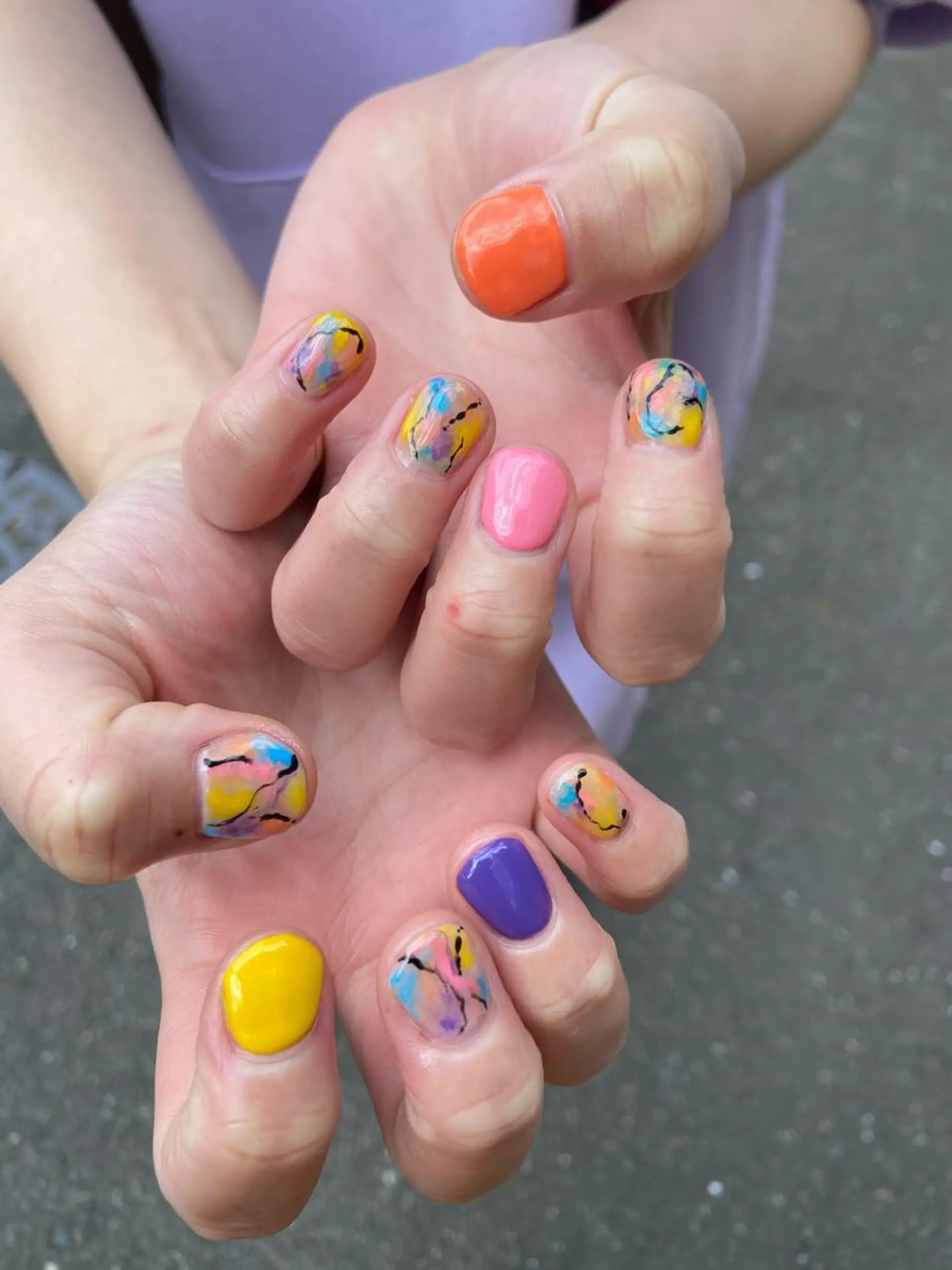 ネイル アートネイル 持ち込み ニュアンスネイル ワンカラーネイル ショートネイル . unffのネイルデザイン