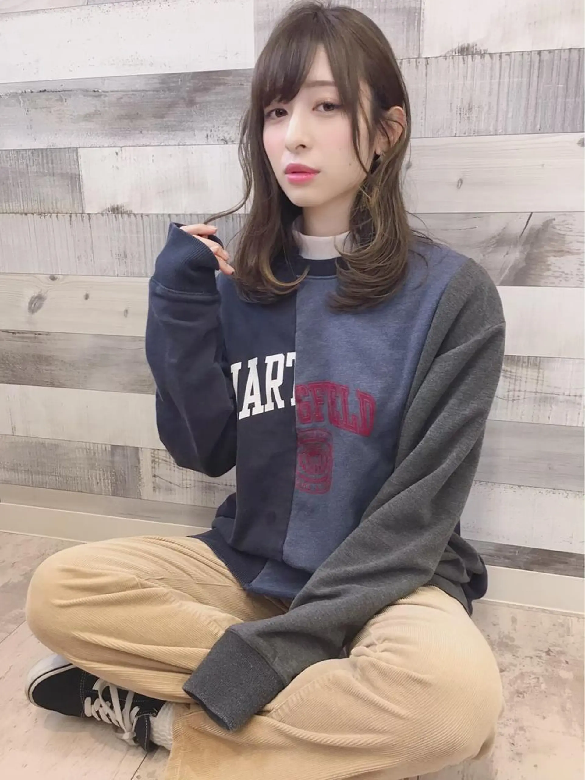 ミディアム ヘアアレンジ 當間 大知のヘアスタイル