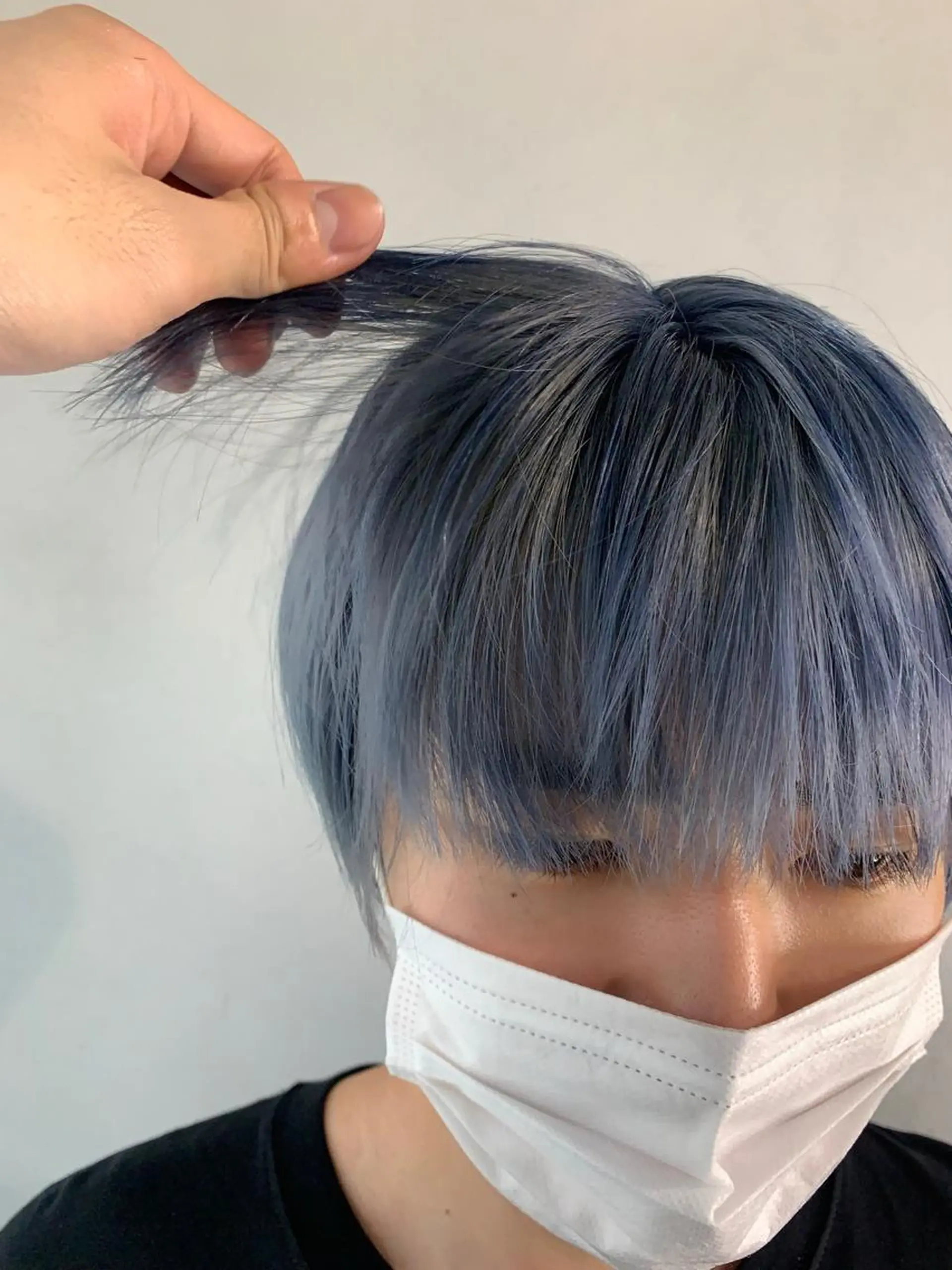 ショート カラー メンズ ボブパーマコテ巻き風 パーマNo1深江秀平のヘアスタイル