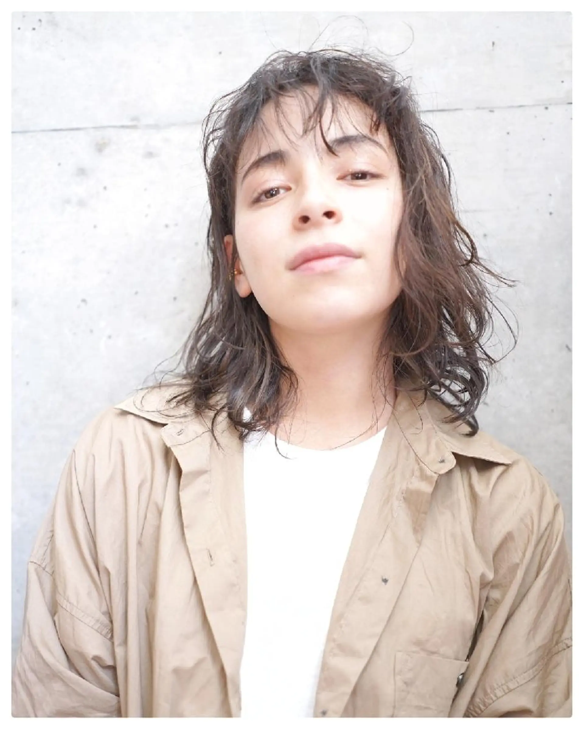 ミディアム パーマ 小田川 竜也のヘアスタイル