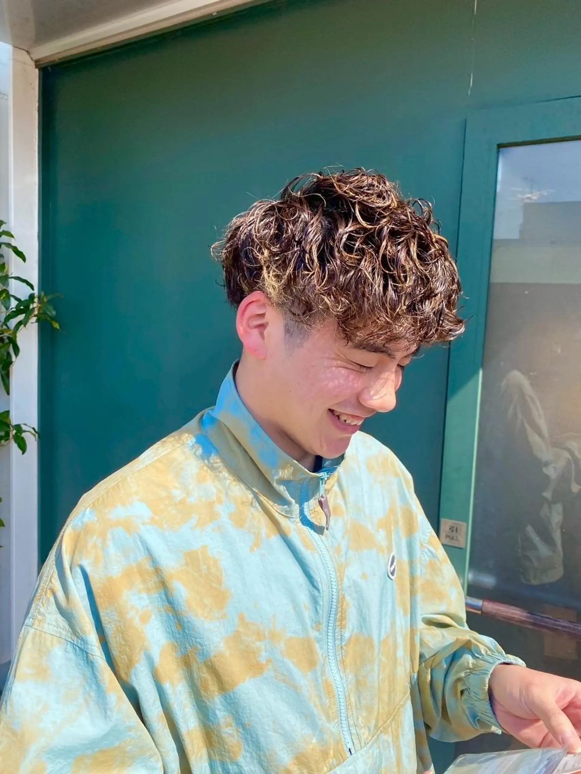 パーマ メンズ カット パーマ ☘️カワベ　ユキヒト /EDAME 店長のヘアスタイル