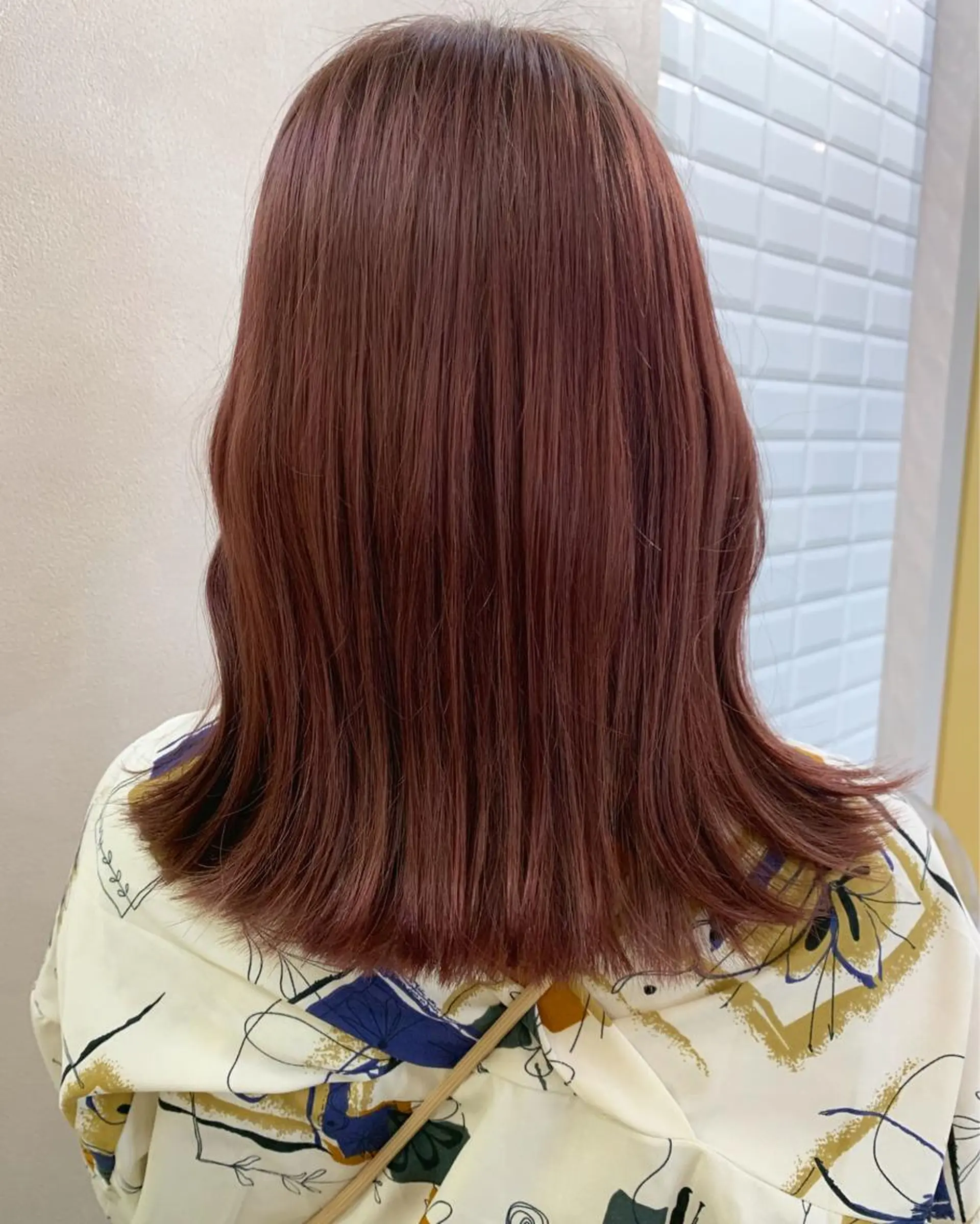 ロング カラー ブリーチ ブラウンカラー ブリーチなしカラー ピンクカラー ピンクブラウン カット ヘアカラー トリートメント hub hair レイヤー/透明感のヘアスタイル