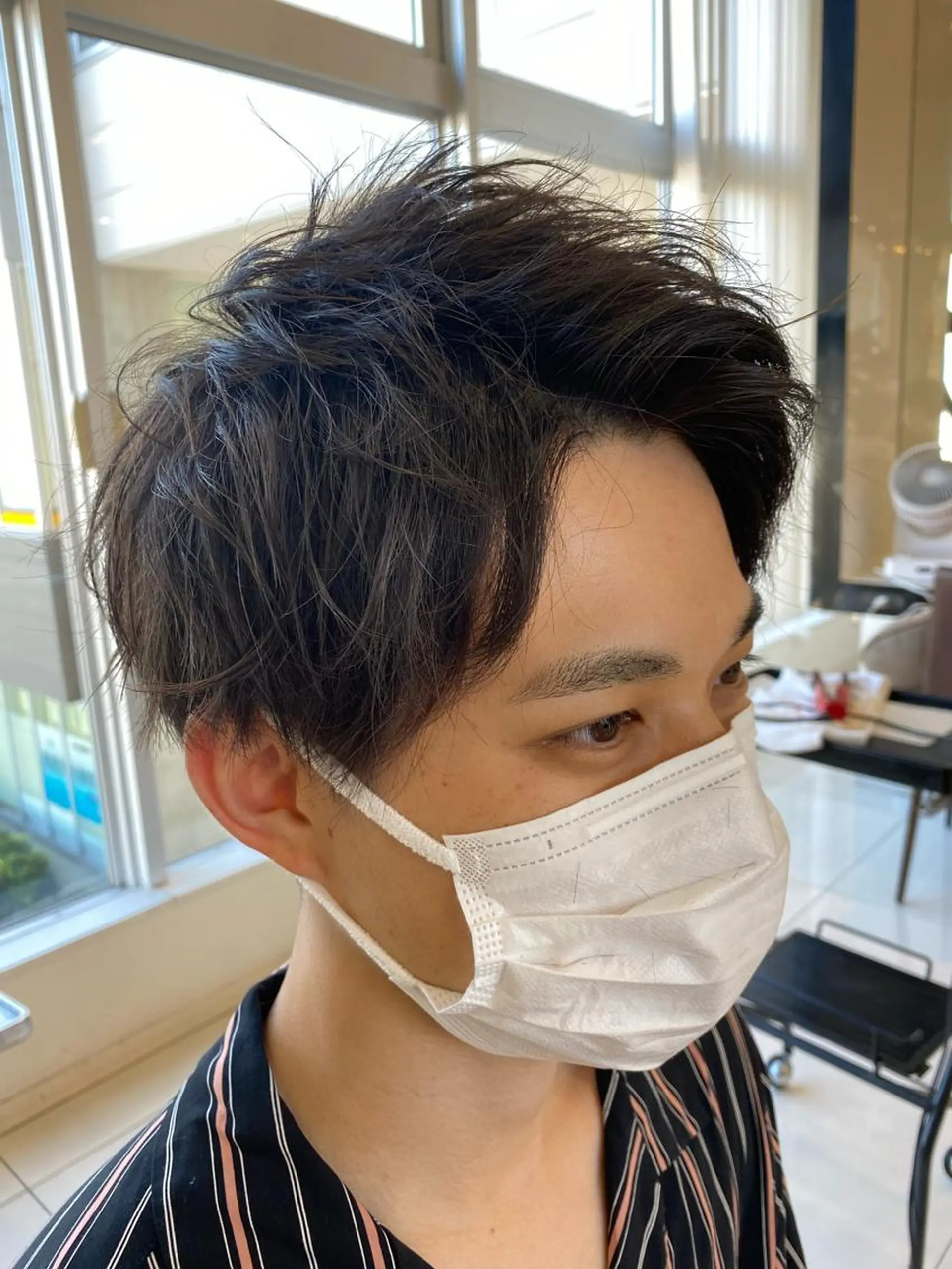 ショート メンズ アップバング マッシュ メンズサロン/戸塚駅 東口3分/冨田大輝のヘアスタイル