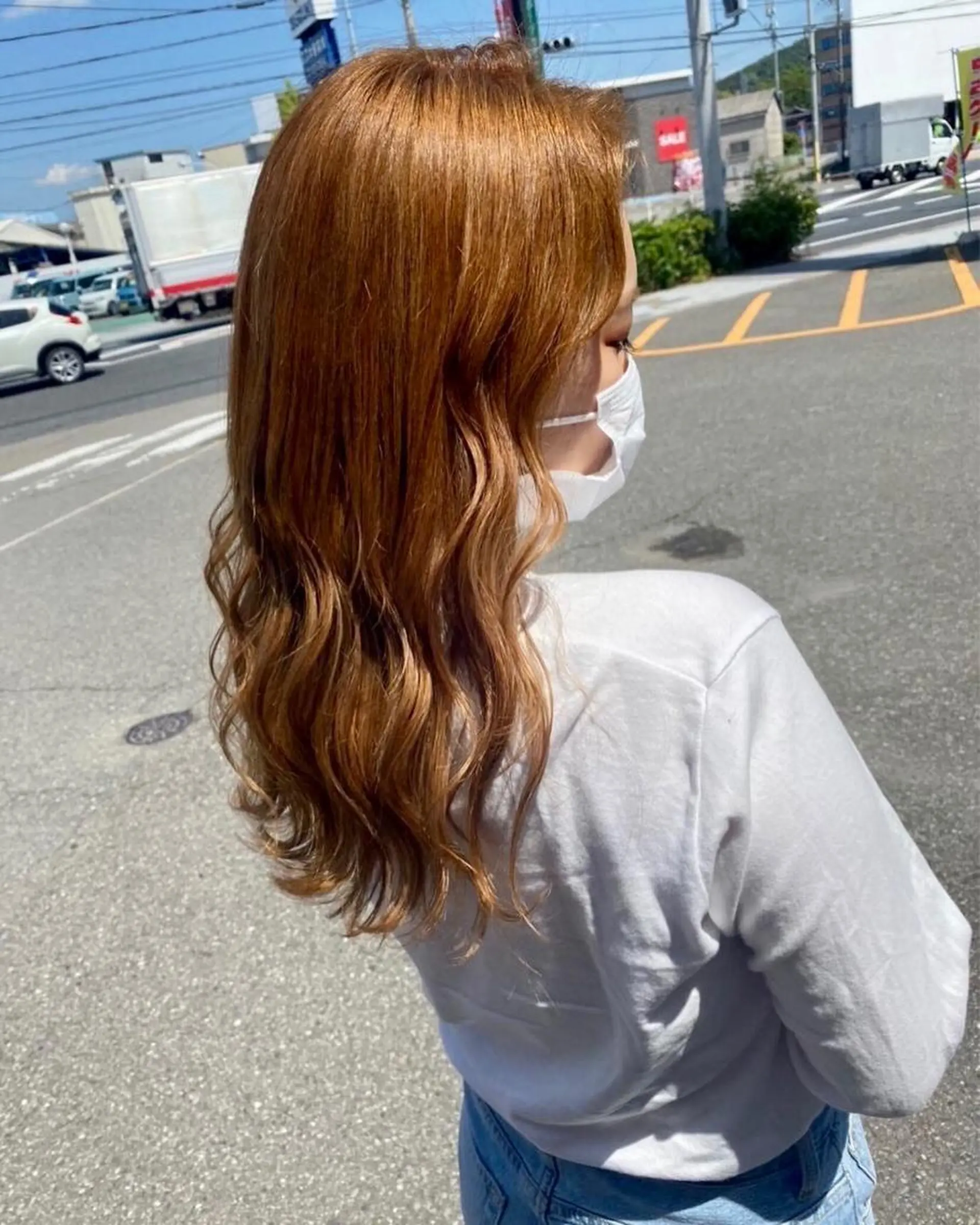 ロング カット ヘアカラー トリートメント hair make addict (ヘアーメイク アディクト)所属・addict⭐️ 江川　颯也💎のヘアスタイル