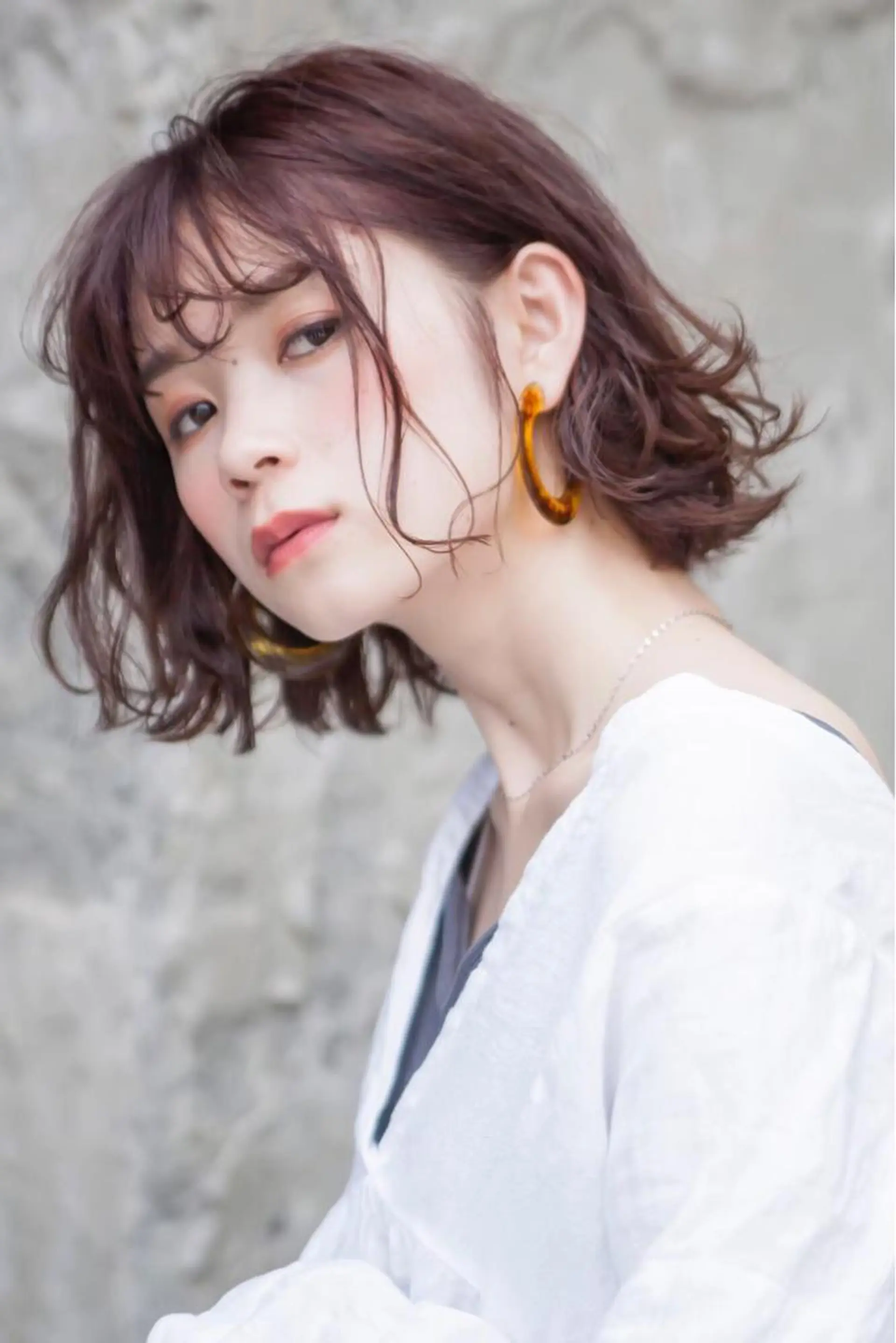 ミディアム カラー パーマ 💘透明感カラー💘 沖本 将宏のヘアスタイル