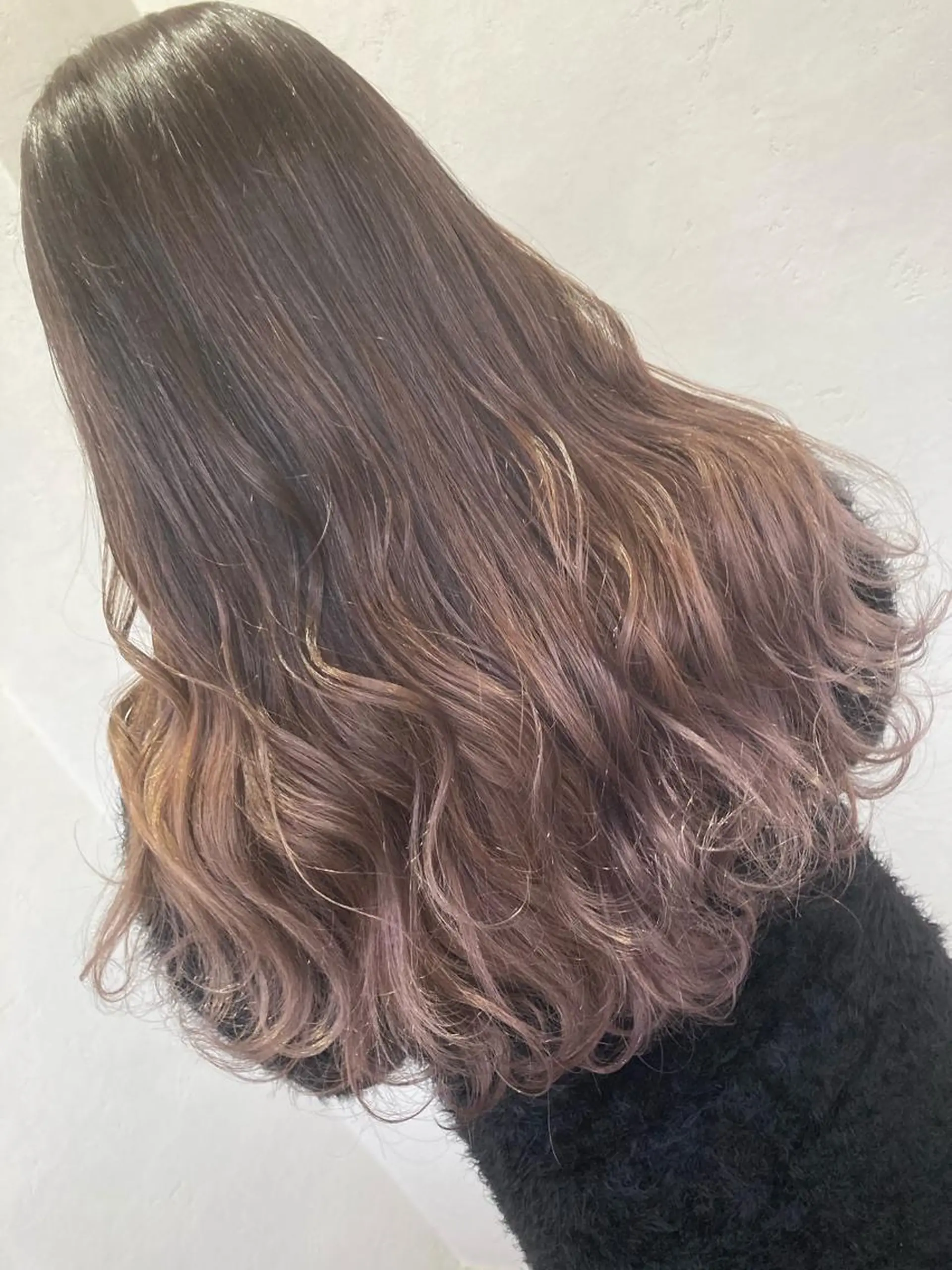 ロング カラー パーマ ブリーチ毛縮毛矯正 👑山口のヘアスタイル