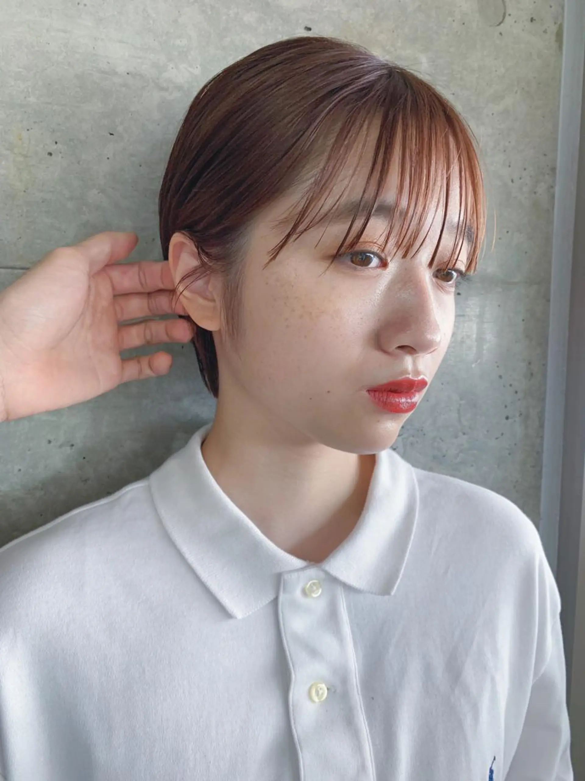 ショート カラー ボブパーマコテ巻き風 パーマNo1深江秀平のヘアスタイル