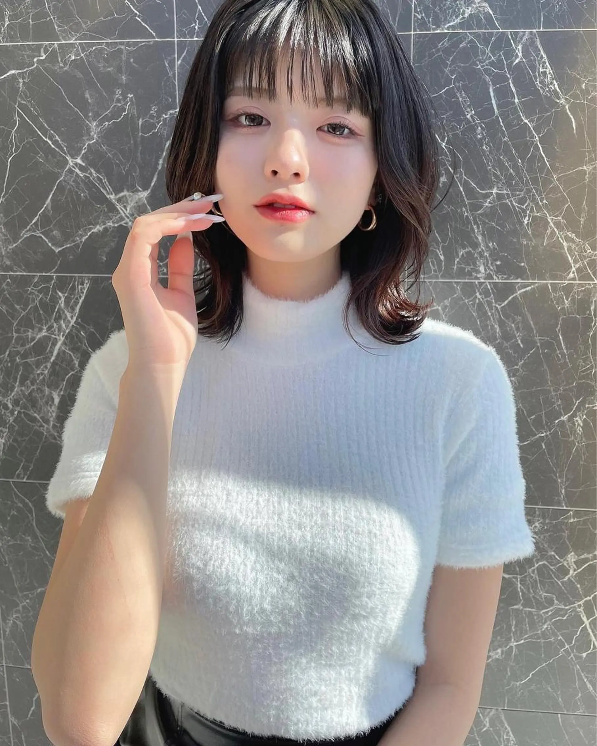 ミディアム チダアキフミ Ash大森のヘアスタイル