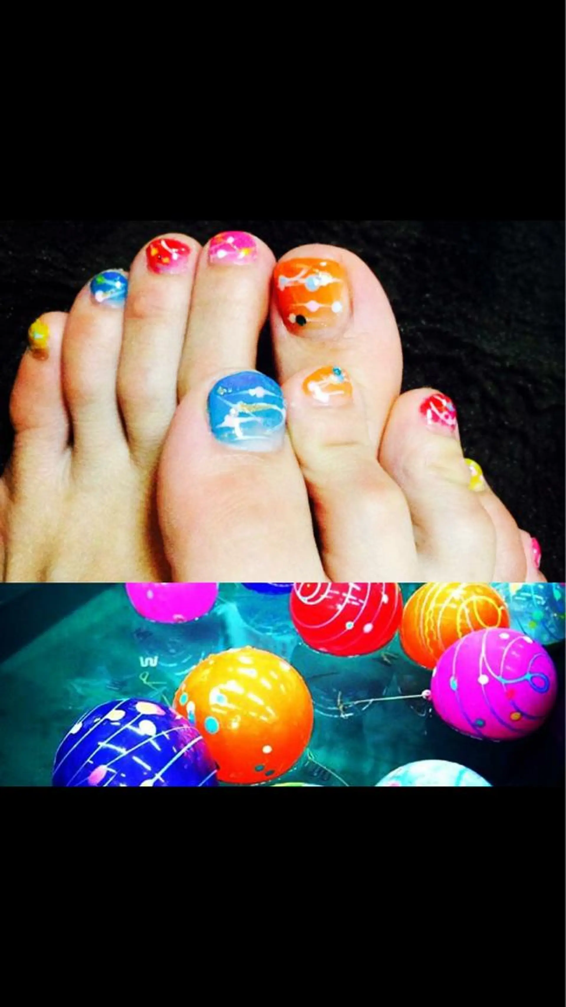 ネイル フットネイル ヨーヨーネイル 《カメレオン》 西田美輝のヘアスタイル