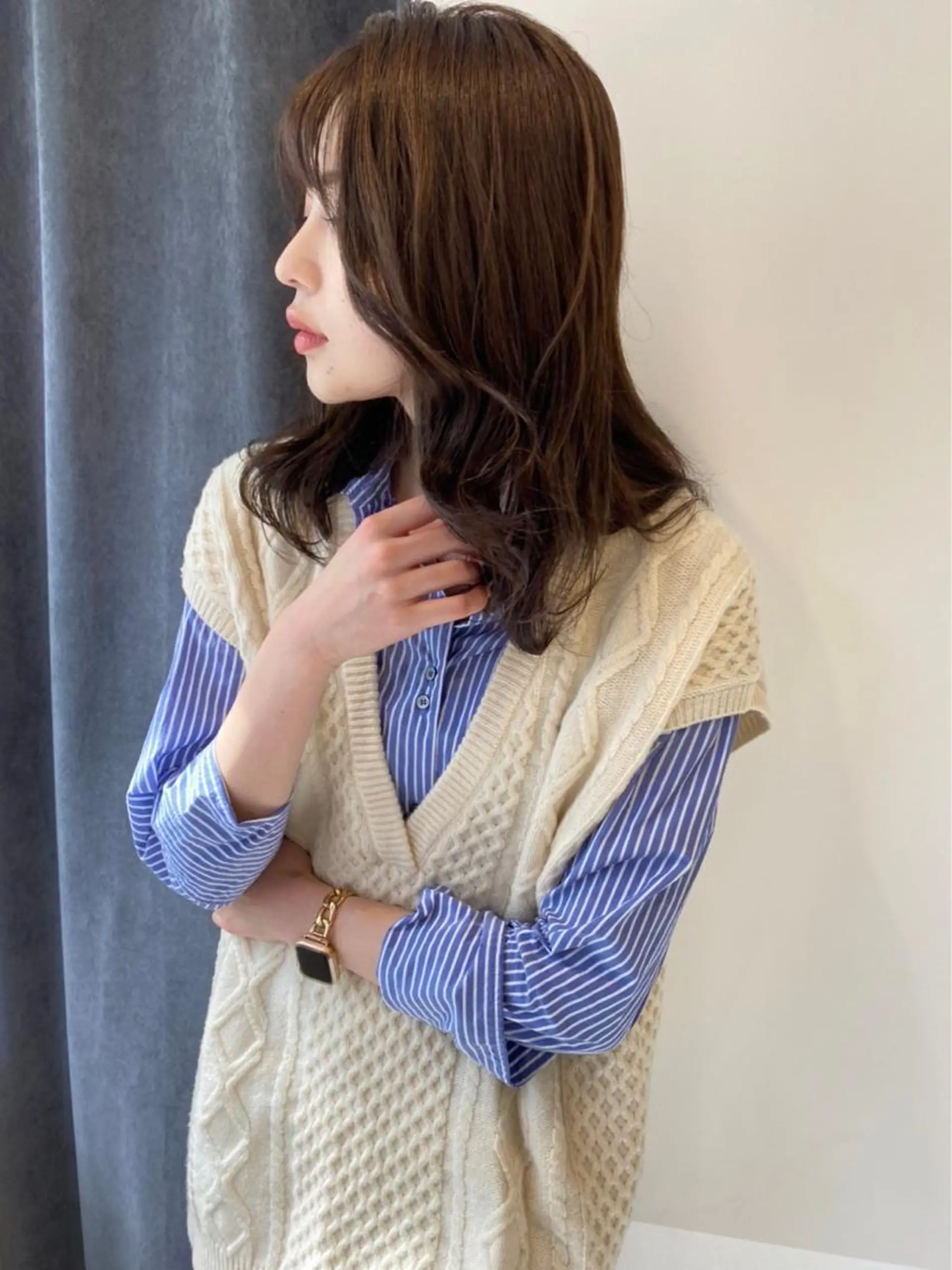 ロング カット ヘアカラー トリートメント 横手 愛美のヘアスタイル