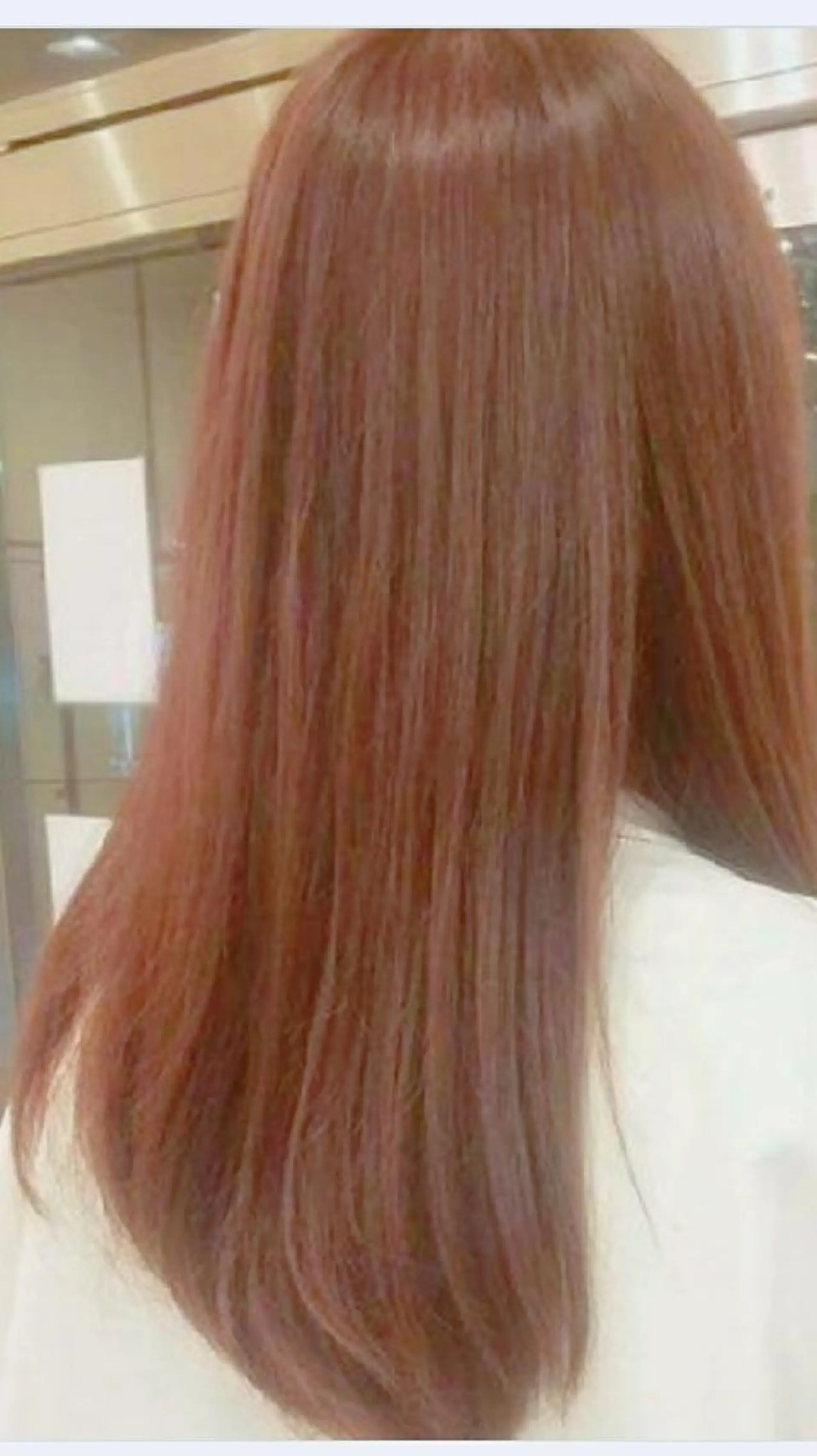 カラー ベージュカラー ピンクカラー 中村 真依のヘアスタイル