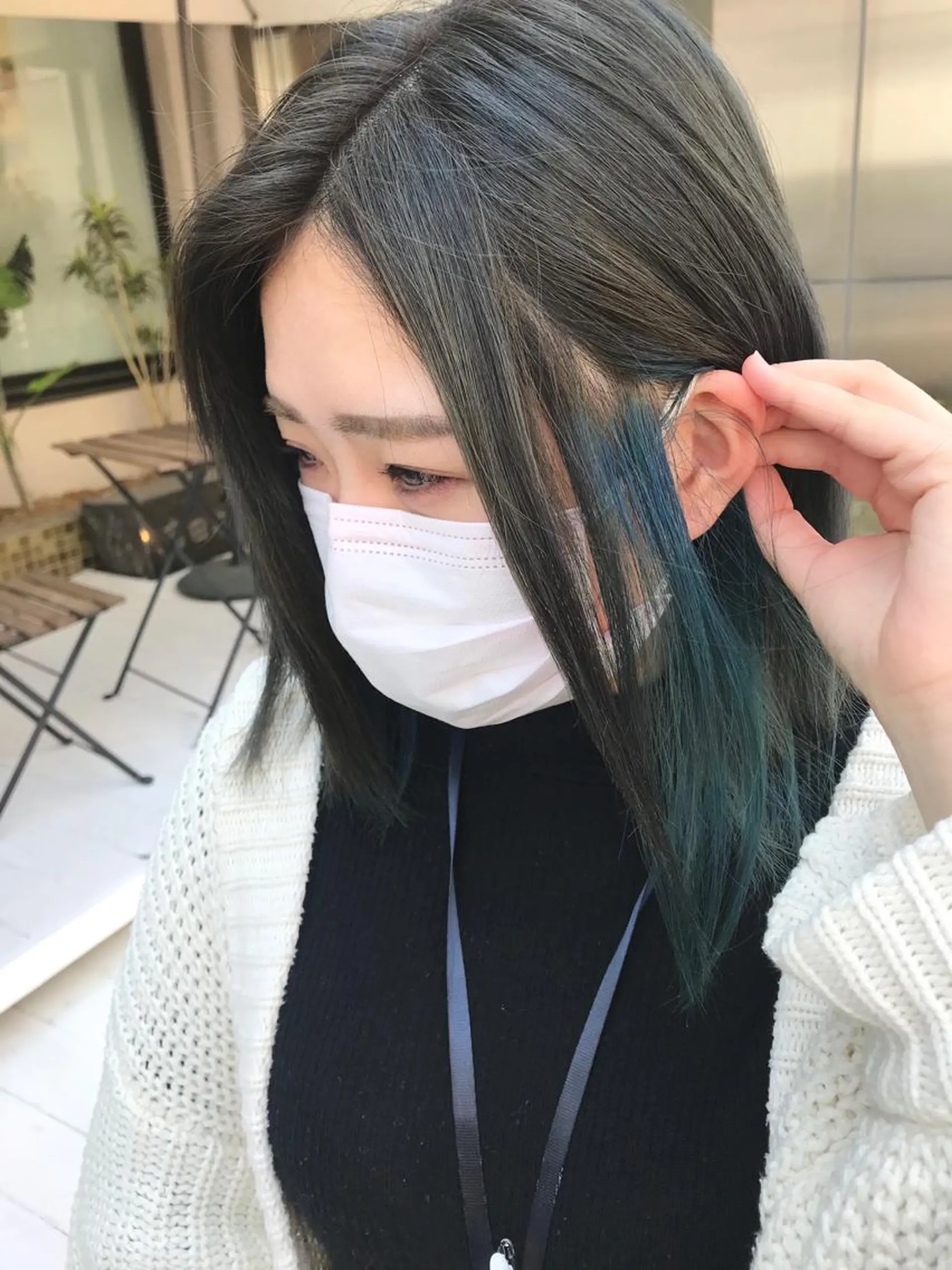 セミロング カラー ヘアアレンジ 佐藤 魁人のヘアスタイル