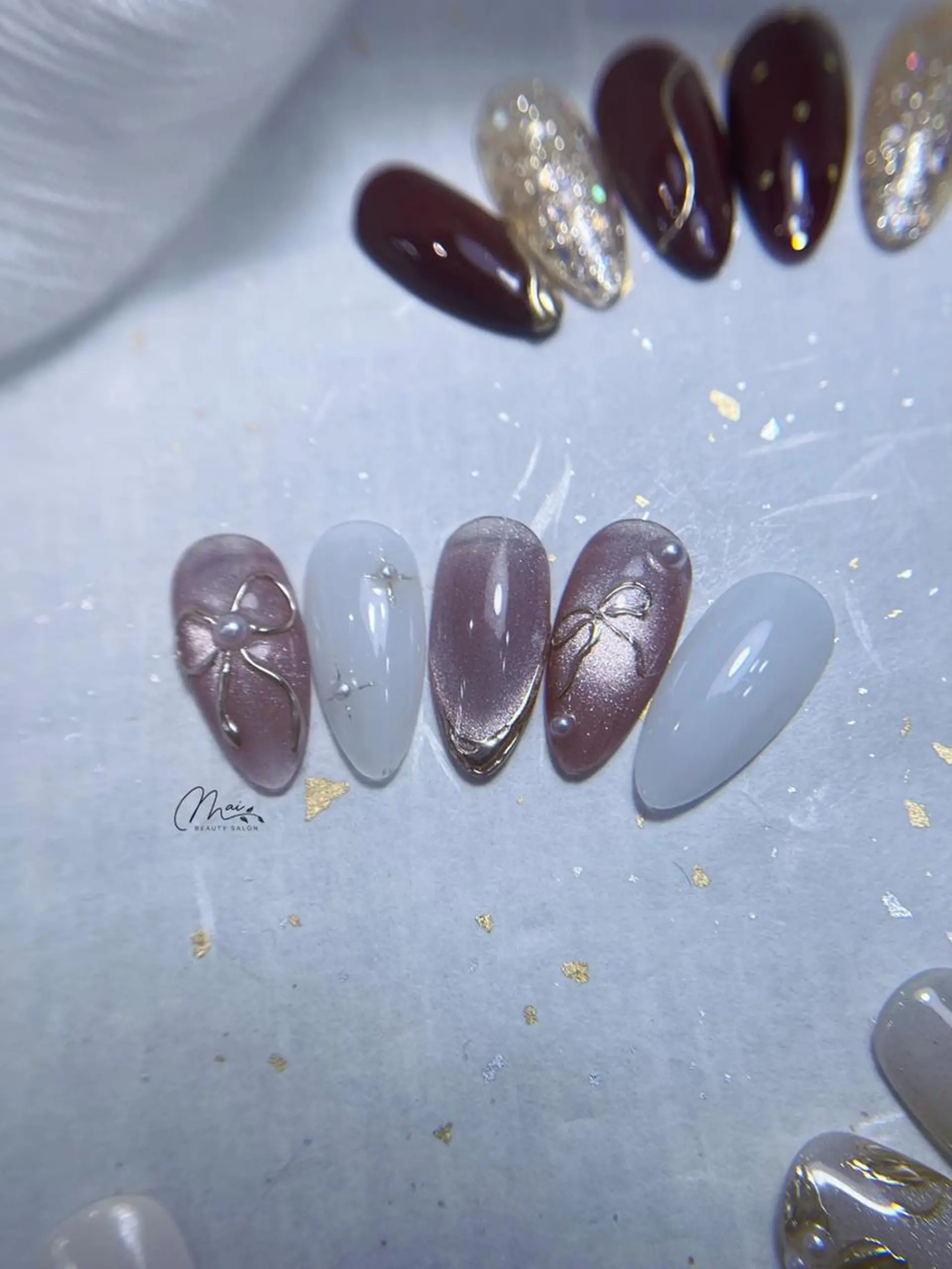 ネイル チークネイル フラッシュネイル フレンチネイル ジェルネイル 韓国ネイル ハンドネイル MaiBeauty マイ マイのネイルデザイン