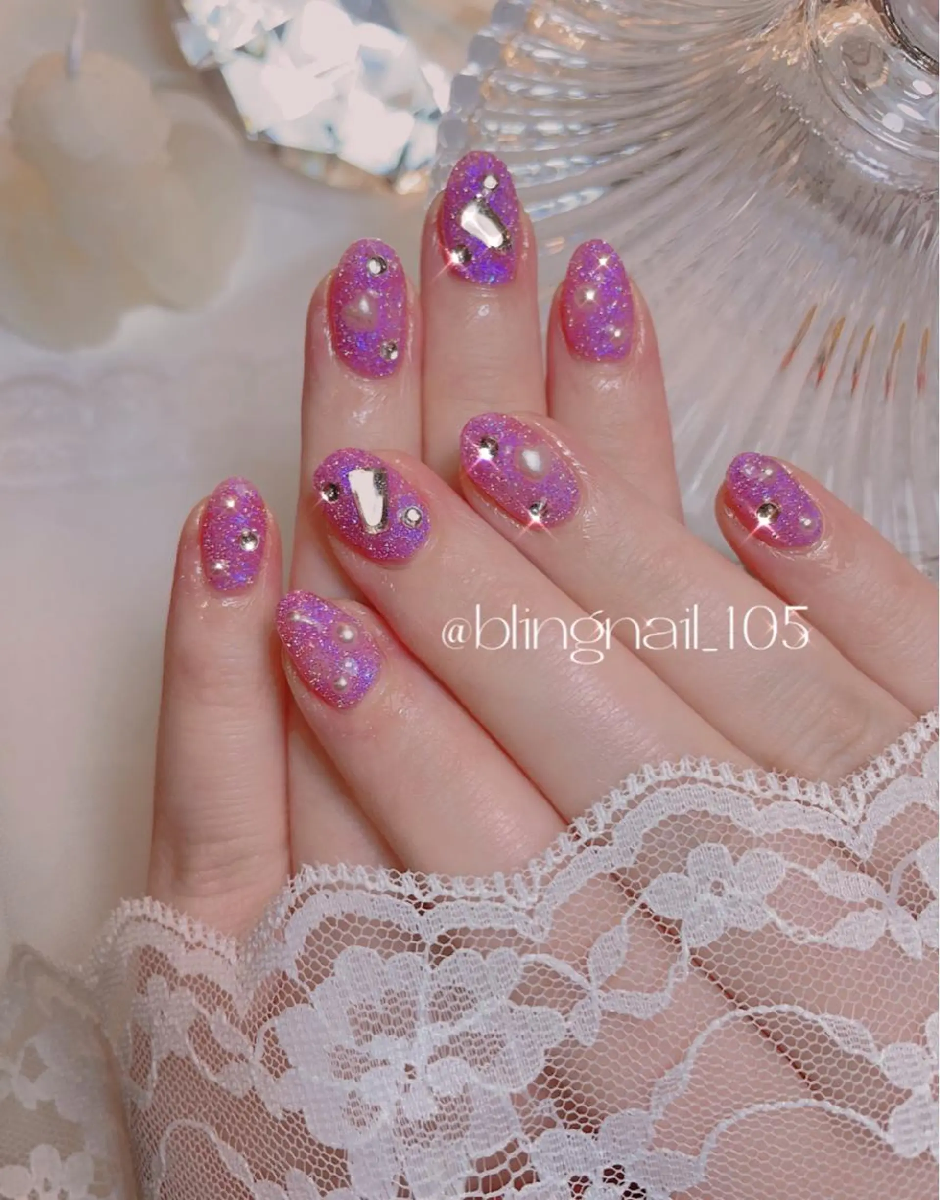 ネイル 23時まで❤︎韓国、 ワンホンネイルのネイルデザイン