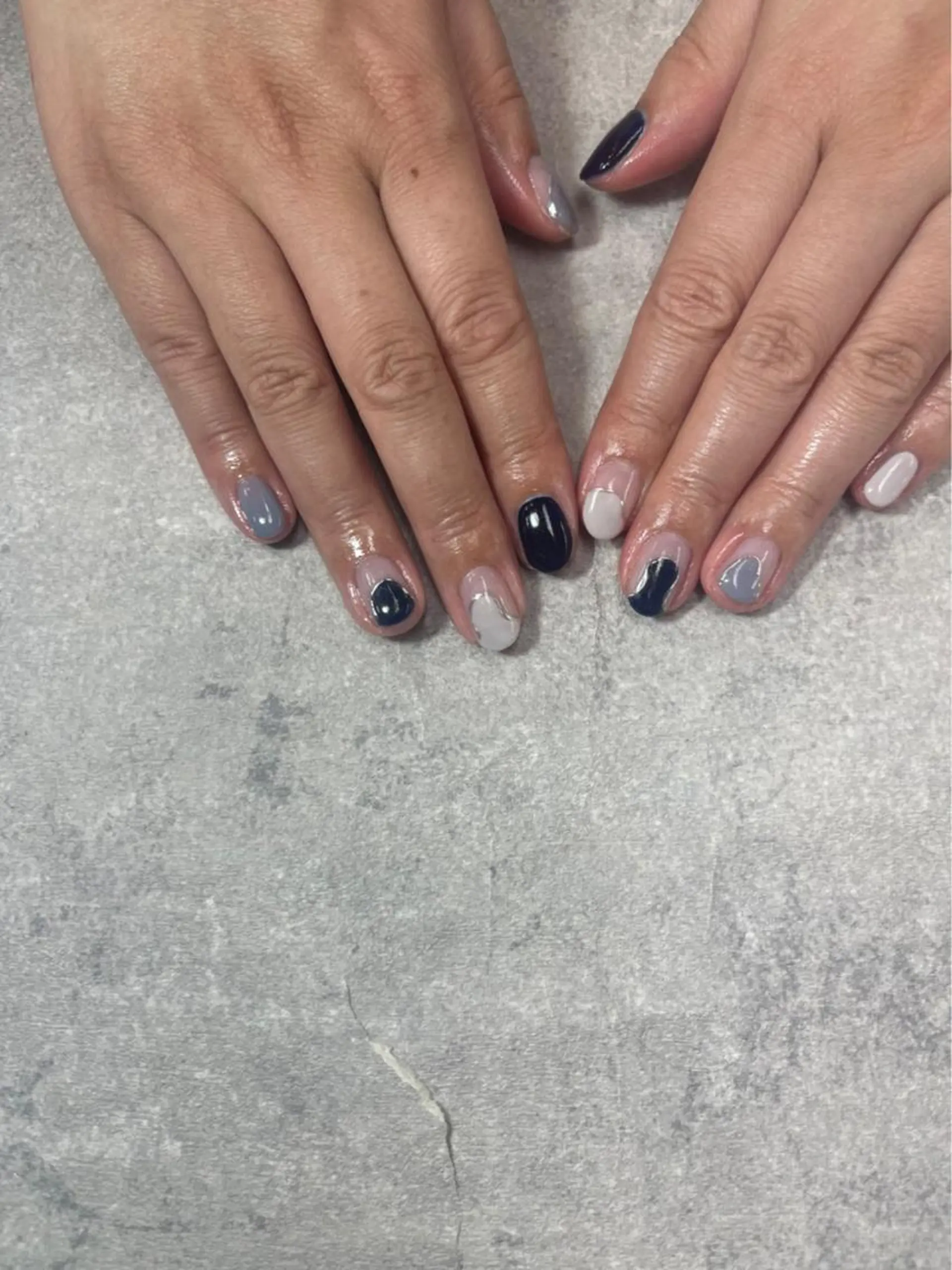 ネイル アートネイル フレンチネイル ジェルネイル ガラスフレンチ グラデーション ハンドネイル ハンドケア FASTNAIL PLUS 新宿店のネイルデザイン