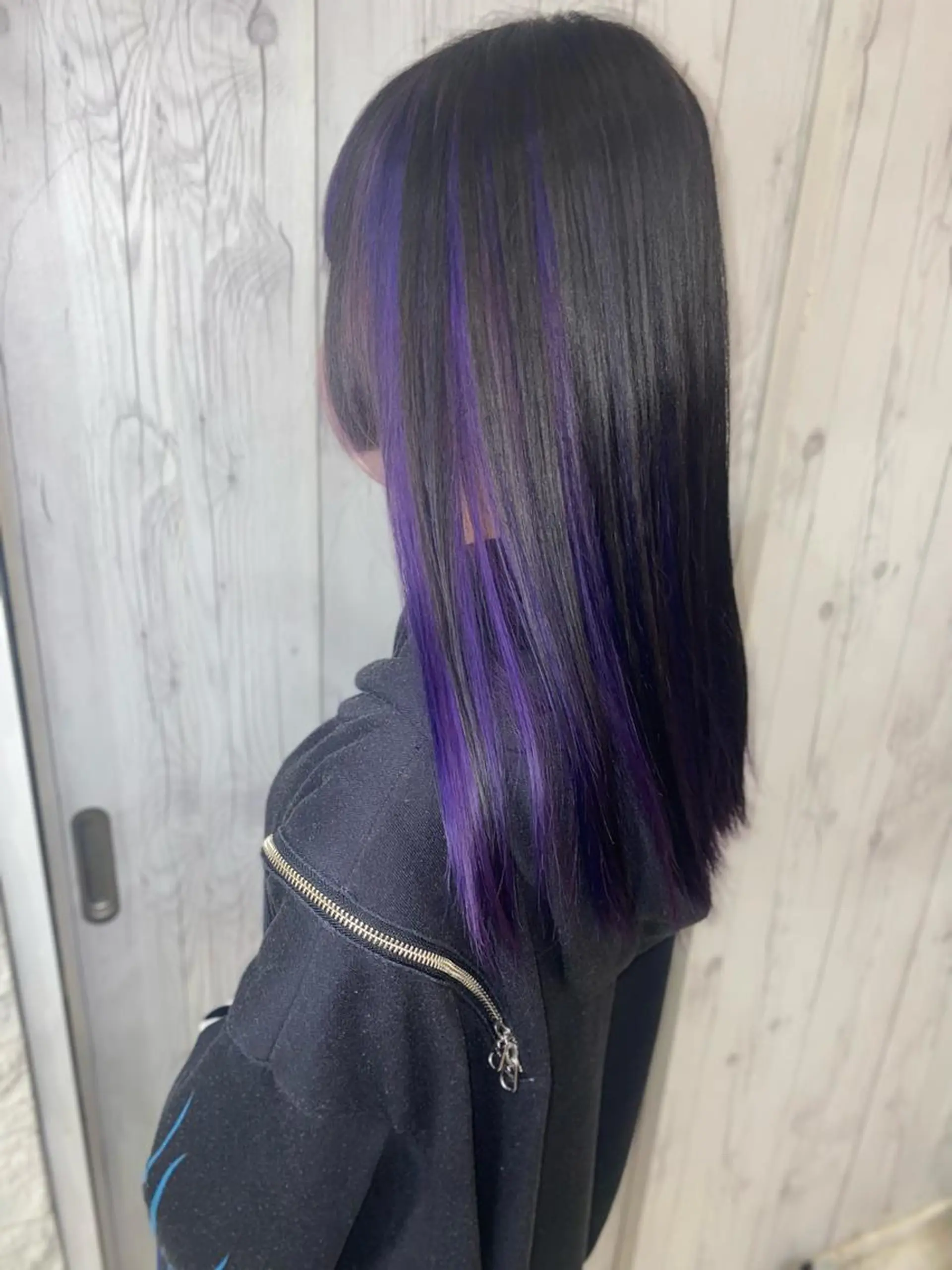 ロング パープルカラー ヘアカラー ゆぴ☾‪/推しカラー /ハイトーンのヘアスタイル