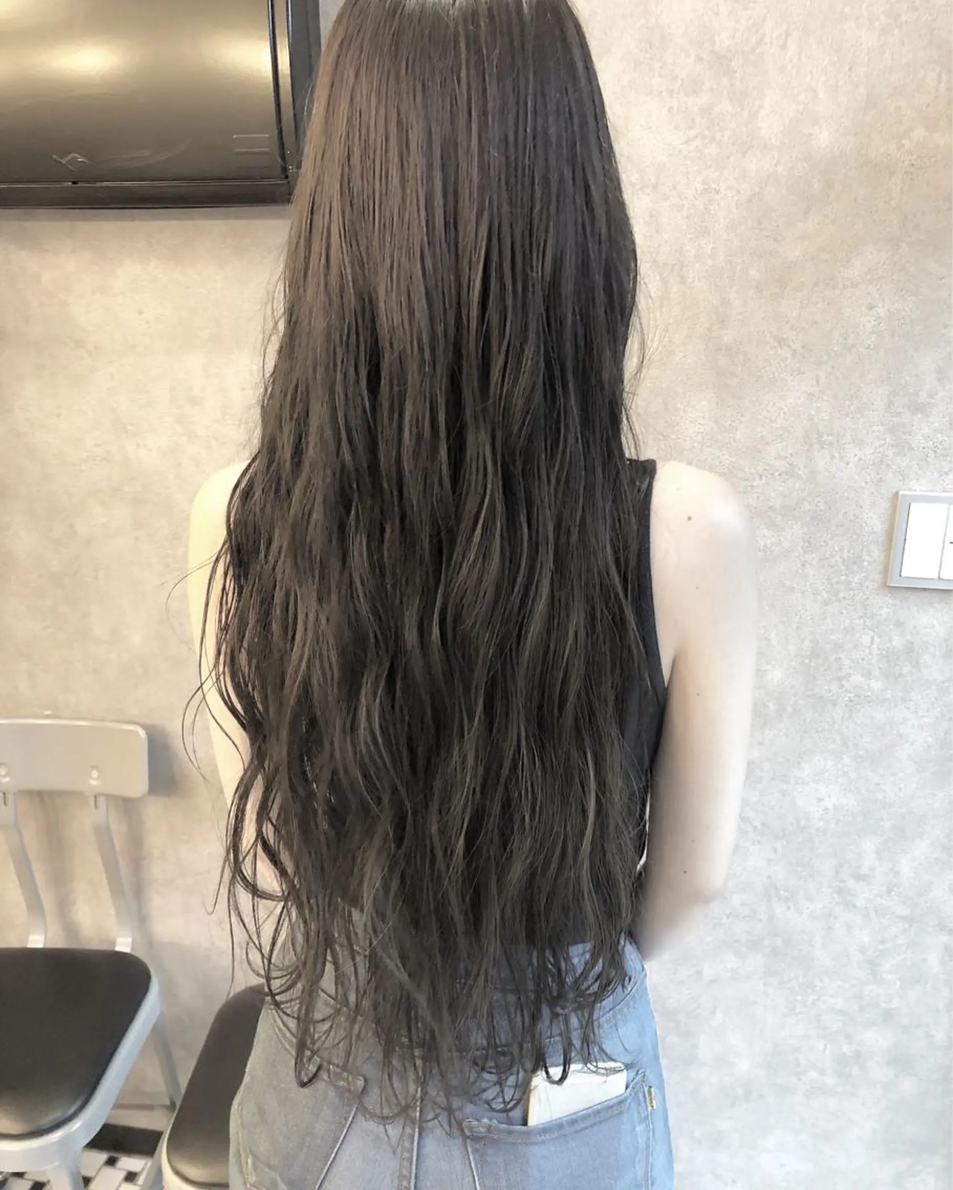 ロング カラー 顔周りレイヤー/韓国 ブリーチminamiのヘアスタイル