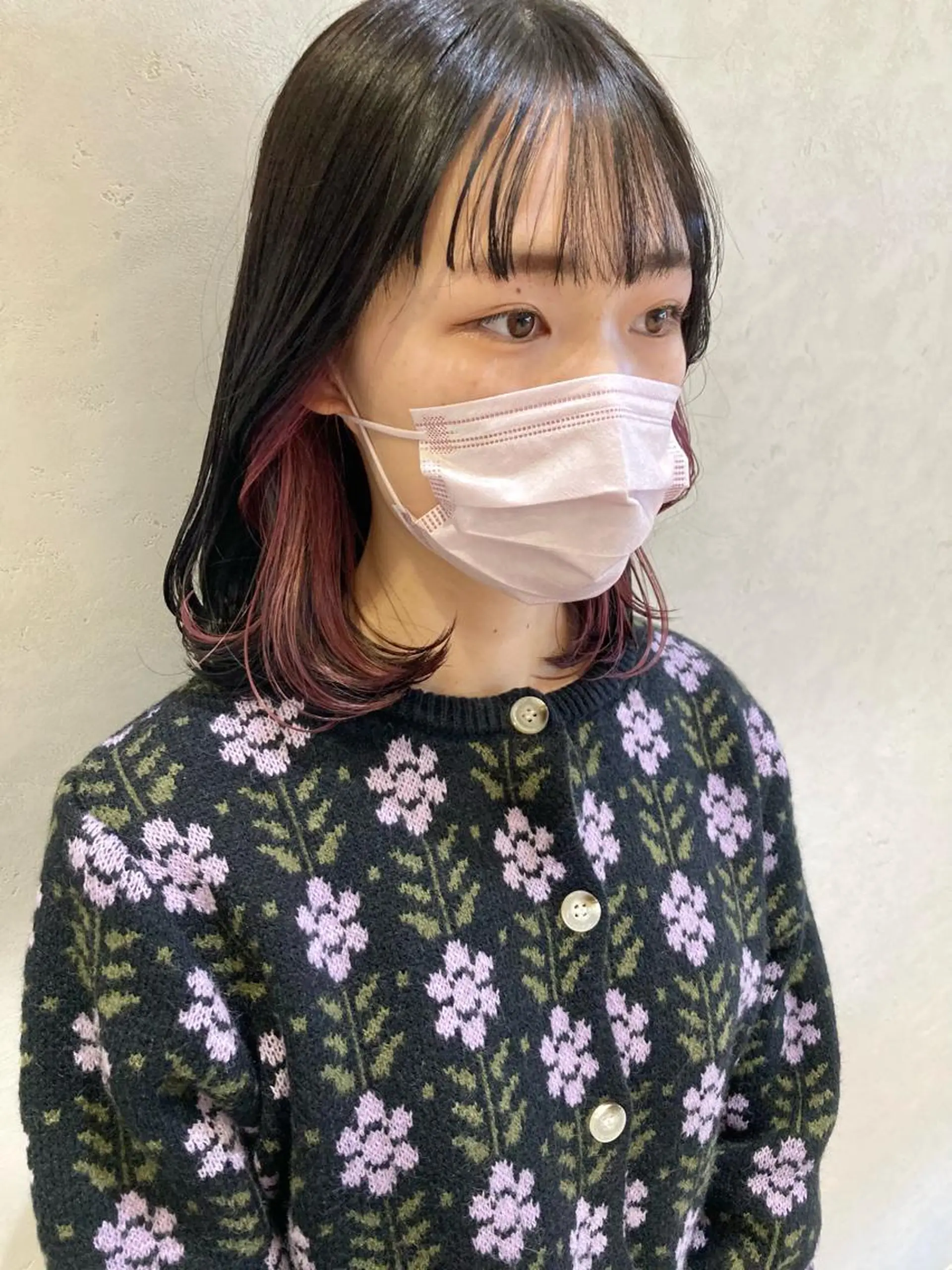 ミディアム カラー nono/パーマ /顔まわりカット🐈のヘアスタイル