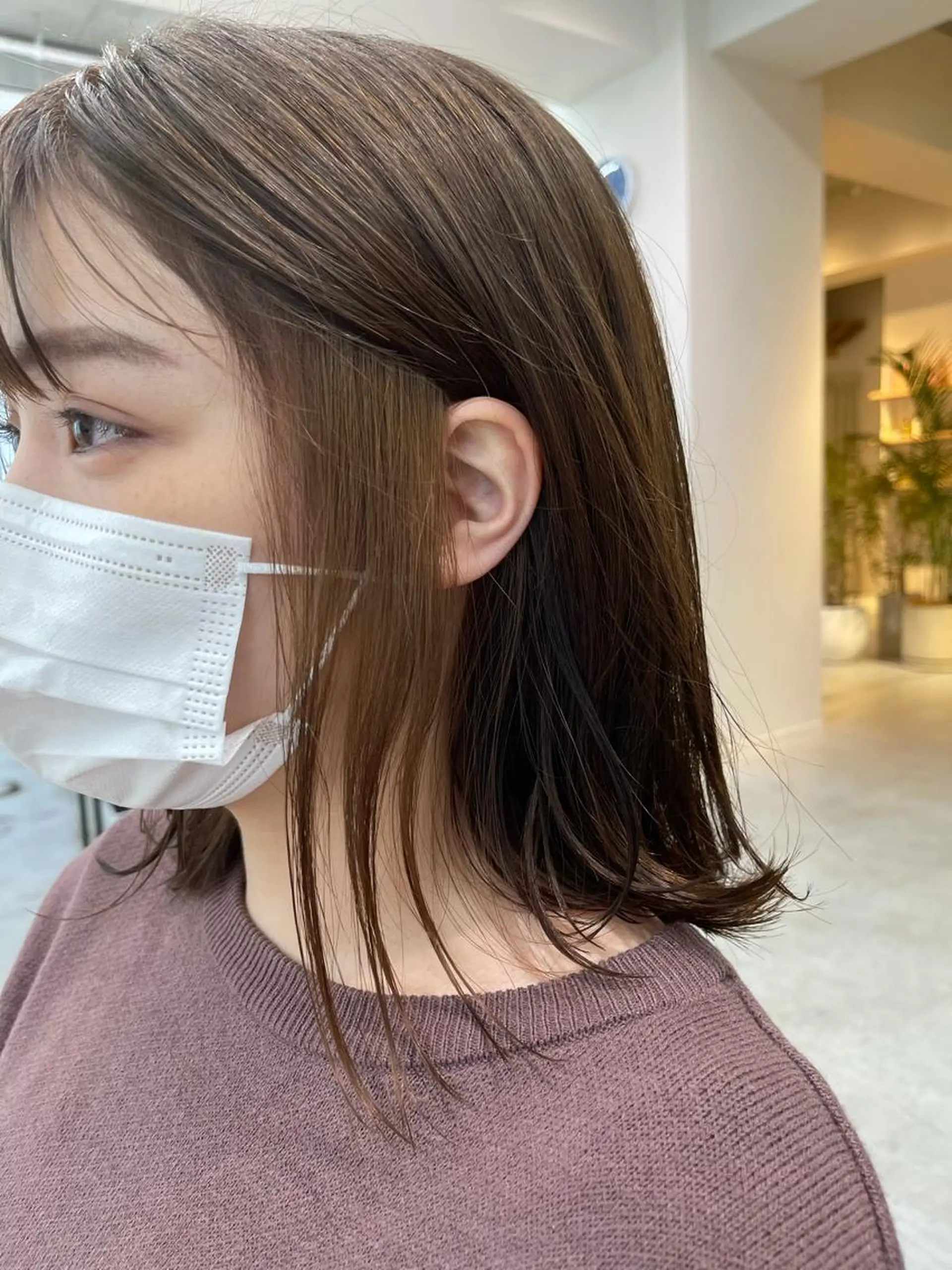 ミディアム カット ヘアカラー トリートメント イメチェンカット✂️ 錦糸町佐藤店長のヘアスタイル