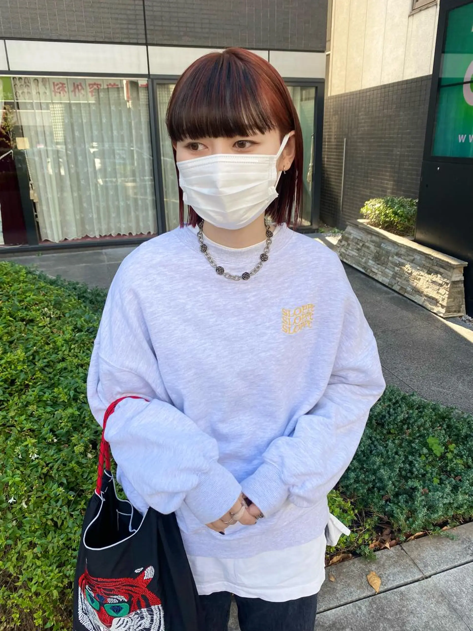 ショート カラー パーマ ヘアアレンジ 髪と音処　マトぺ所属・デザインカラー/ボブ ブリーチカラー/ユリのヘアスタイル