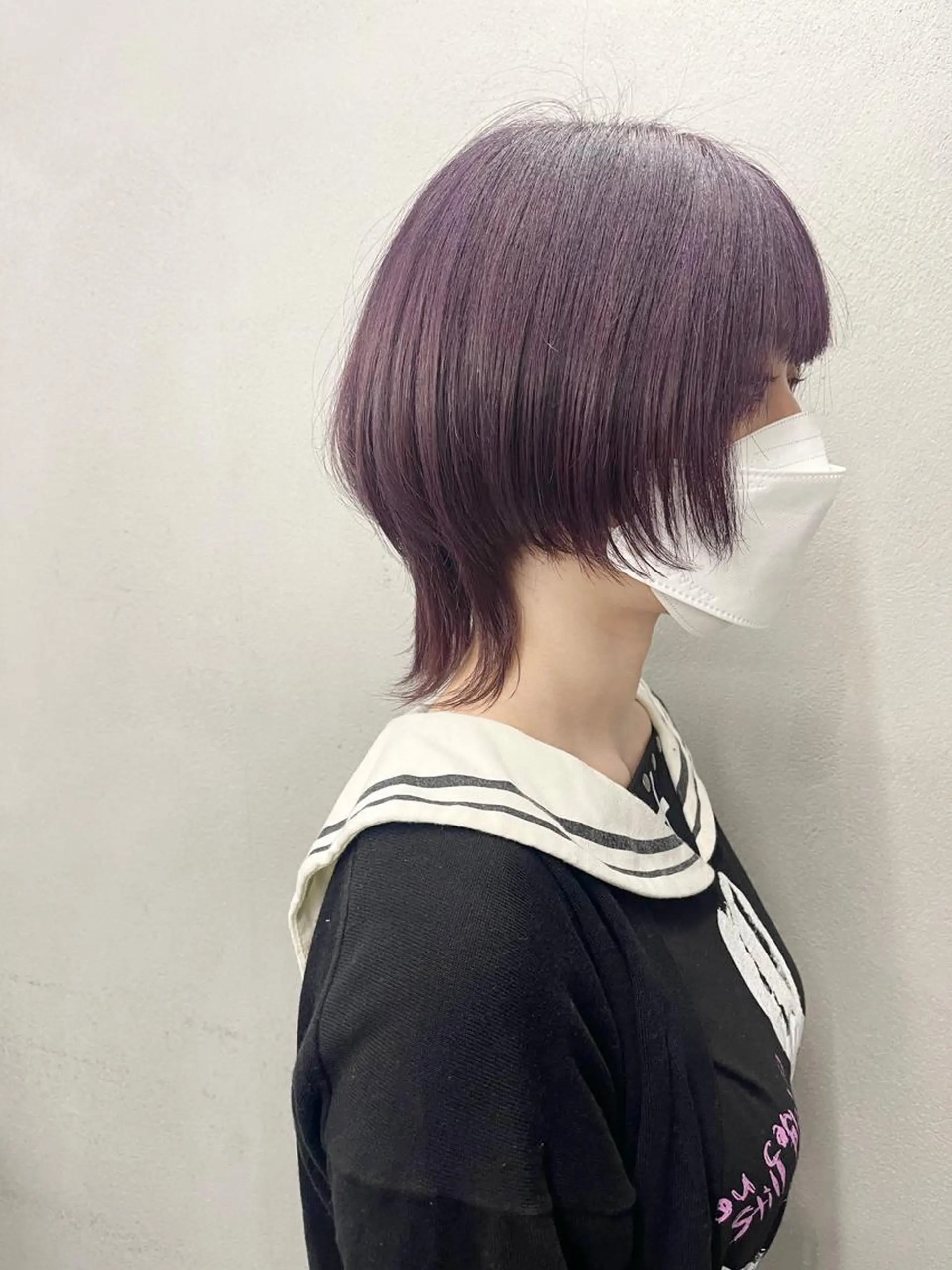 ショート パープルカラー ウルフカット カット ヘアカラー 柏 ウルフ/レイヤー 田中佐和🐺のヘアスタイル