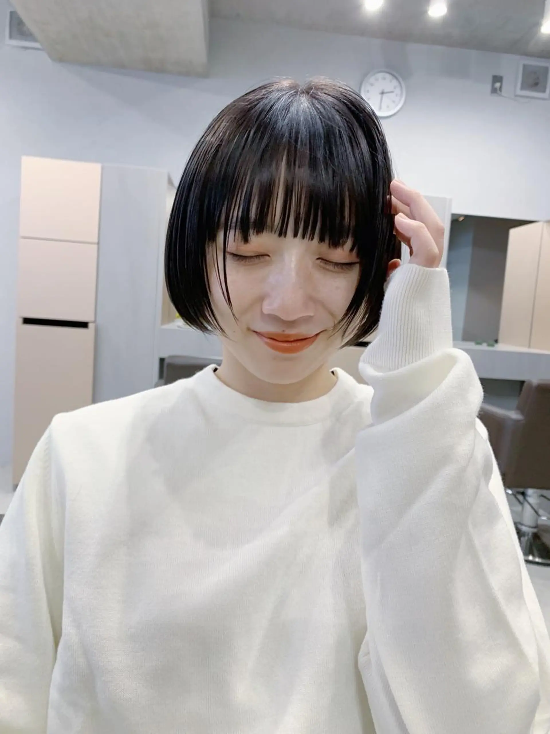 ショート カラー ボブパーマコテ巻き風 パーマNo1深江秀平のヘアスタイル