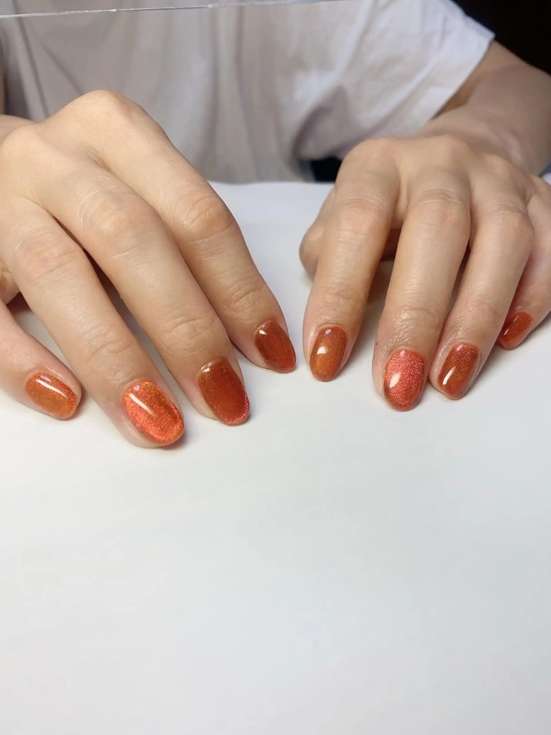 ネイル マグネットネイル オレンジ ハンドネイル irooo 21のネイルデザイン