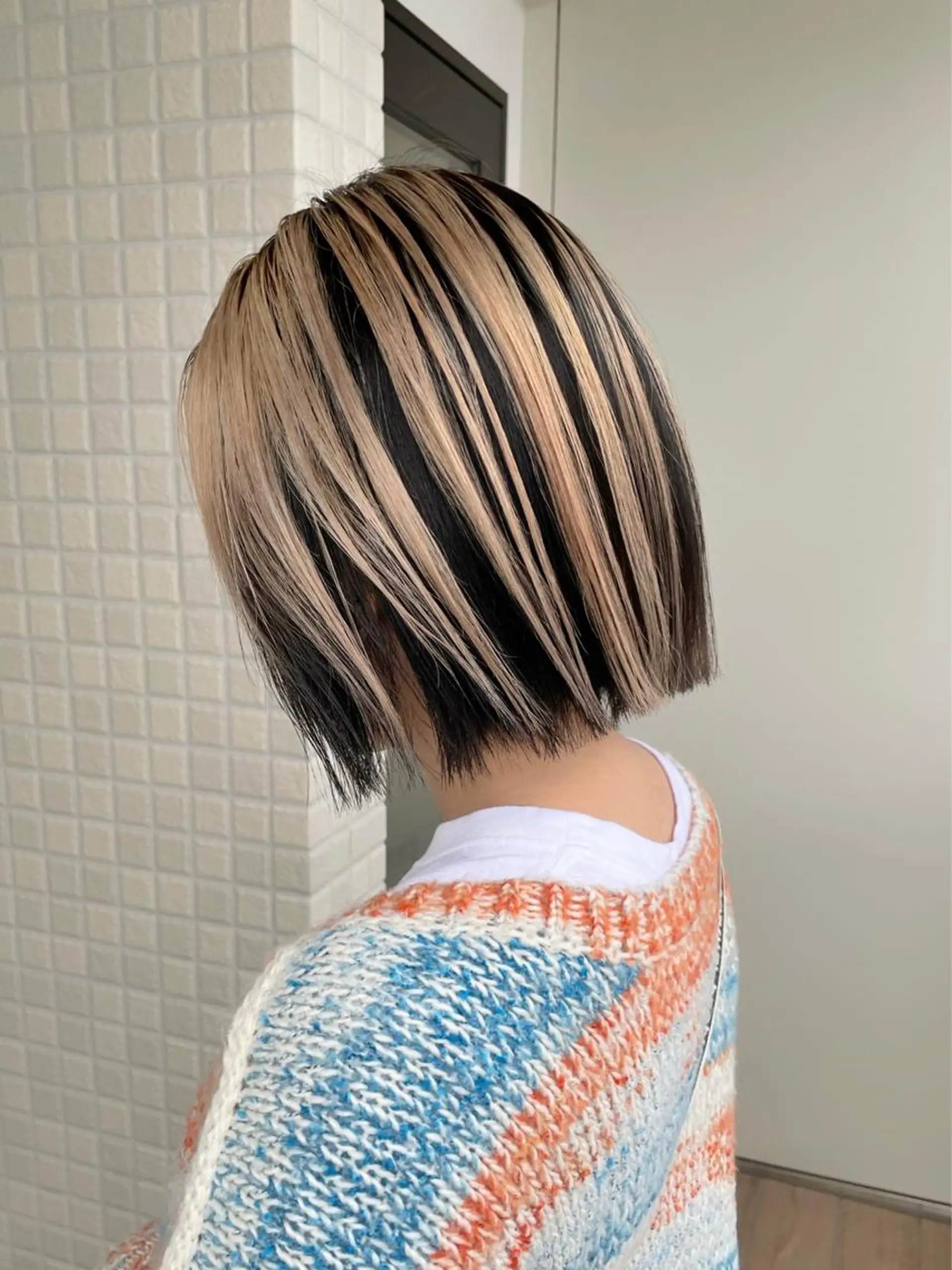 ショート カラー 切りっぱなしボブ ボブ カット ヘアカラー トリートメント ヘアセット メンズ特化 パーマ/オザワのヘアスタイル