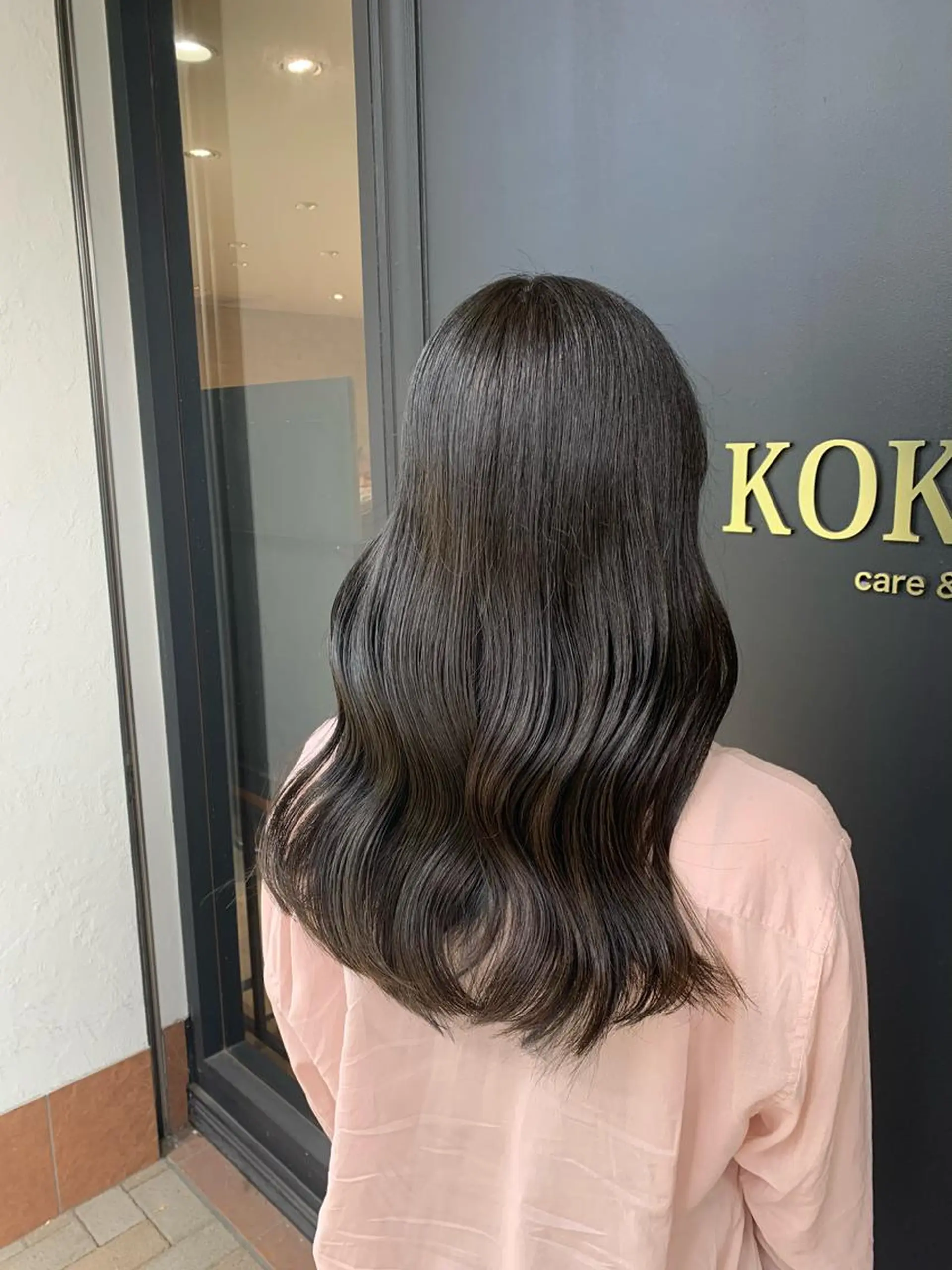 ロング カラー 黒髪 ブルーカラー ブルーブラック 艶髪レイヤー上田 紗也🇰🇷💗のヘアスタイル