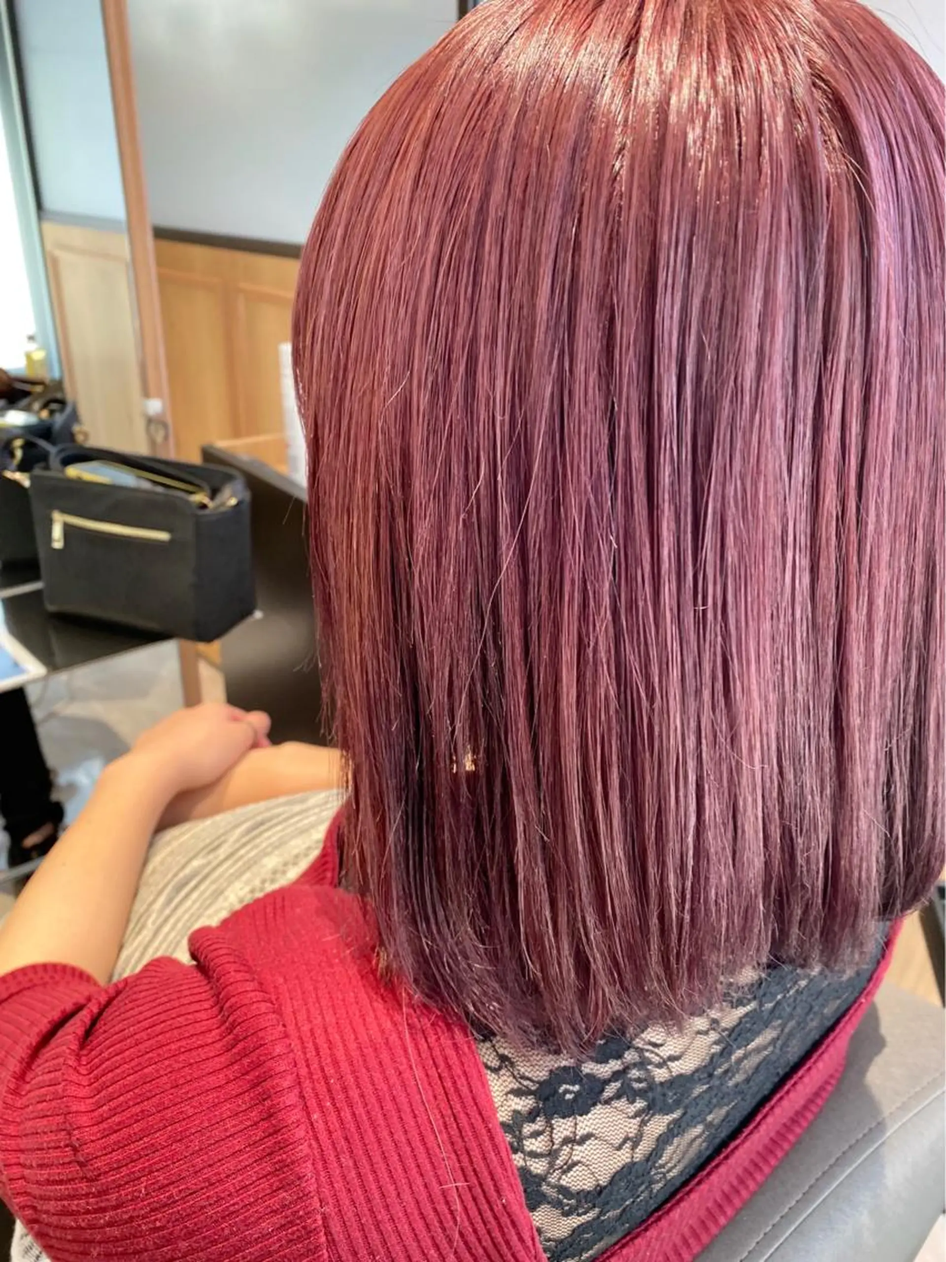 ミディアム カラー カシス ヘアカラー 🌈🌸あおき みちる🌟💗のヘアスタイル