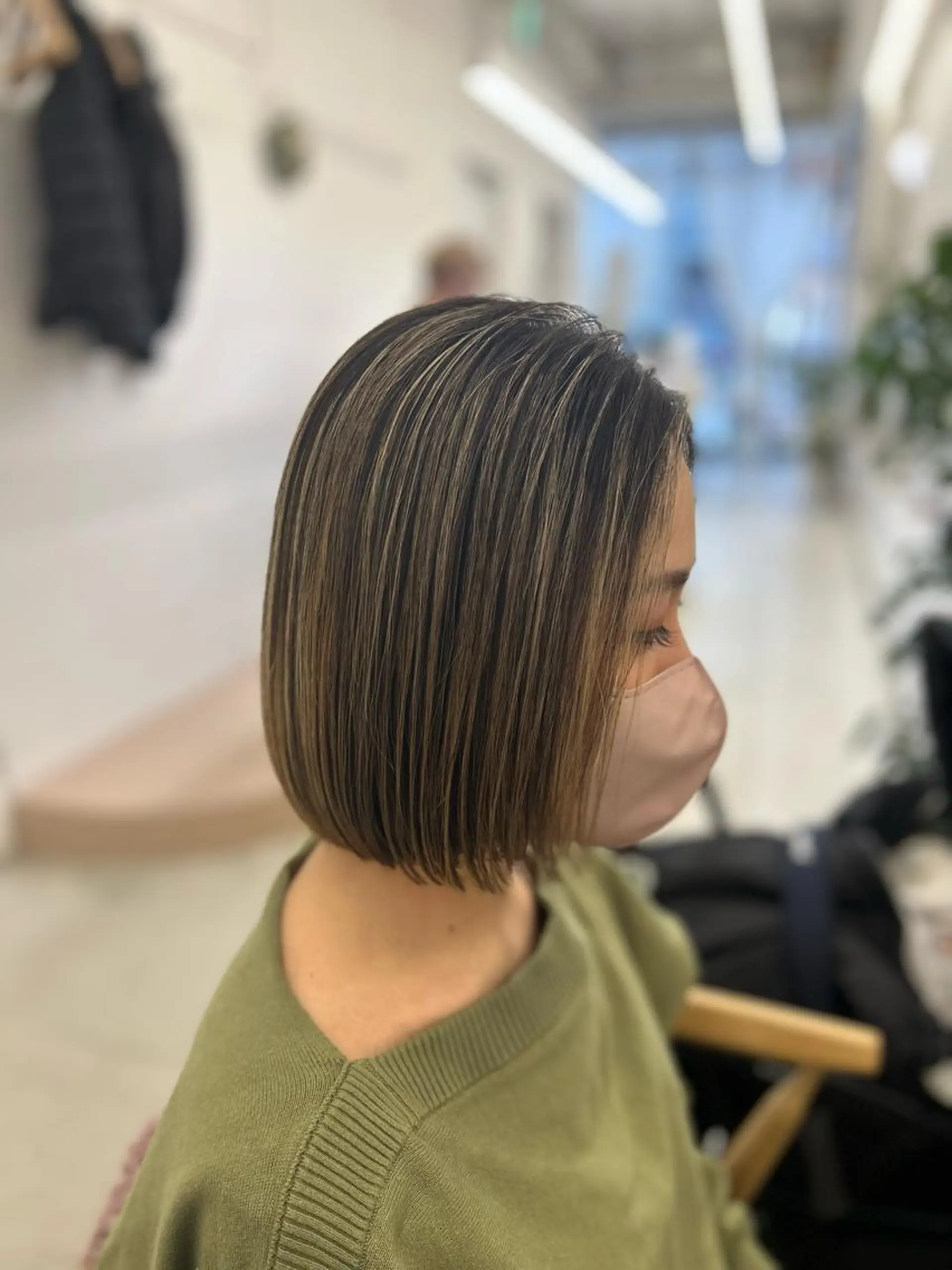 ミディアム カット ヘアカラー トリートメント 名古屋/伏見/花屋 併設/不破新のヘアスタイル