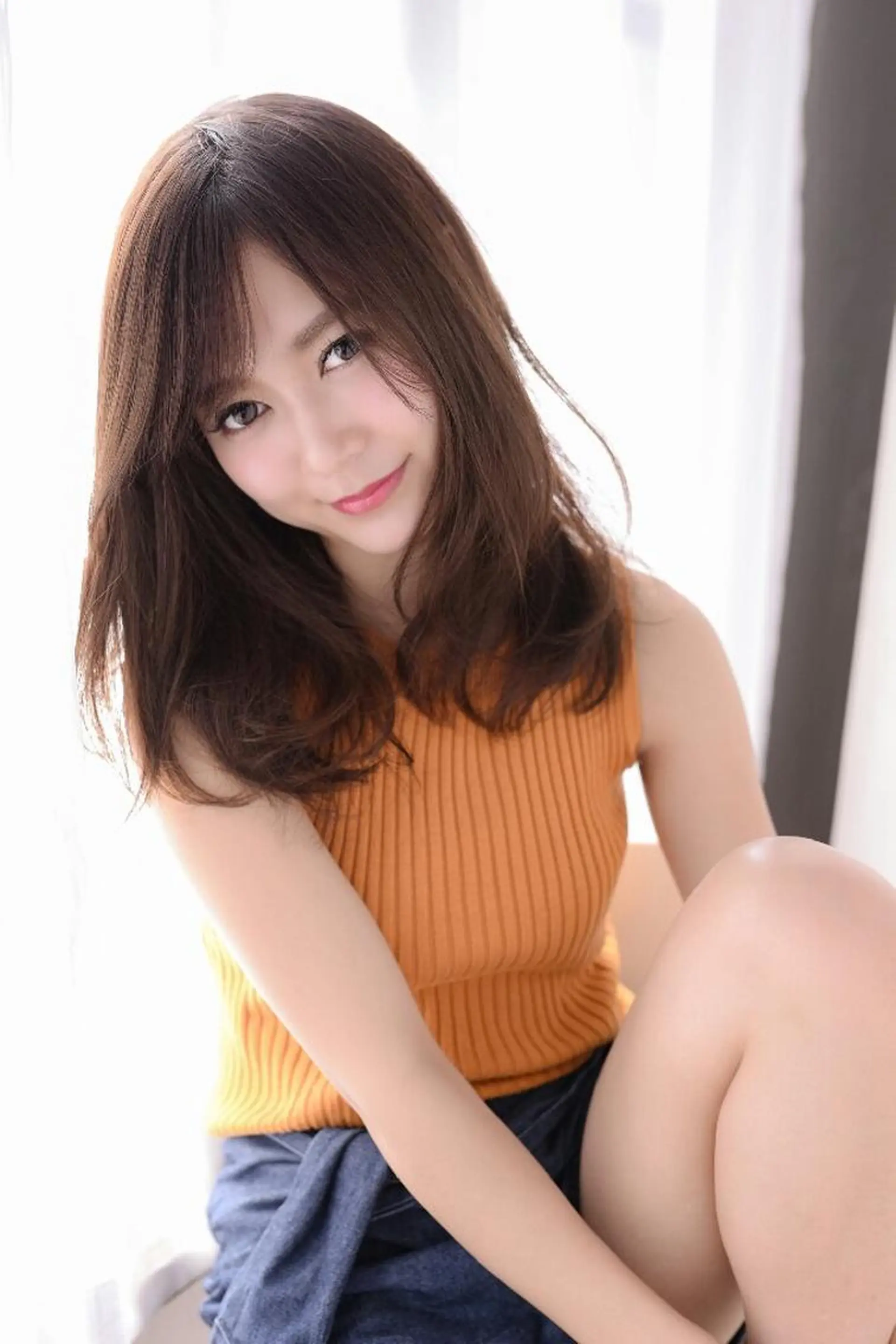 ミディアム カラー カット ヘアカラー belta 姫路山吹 カラーモデル募集のヘアスタイル