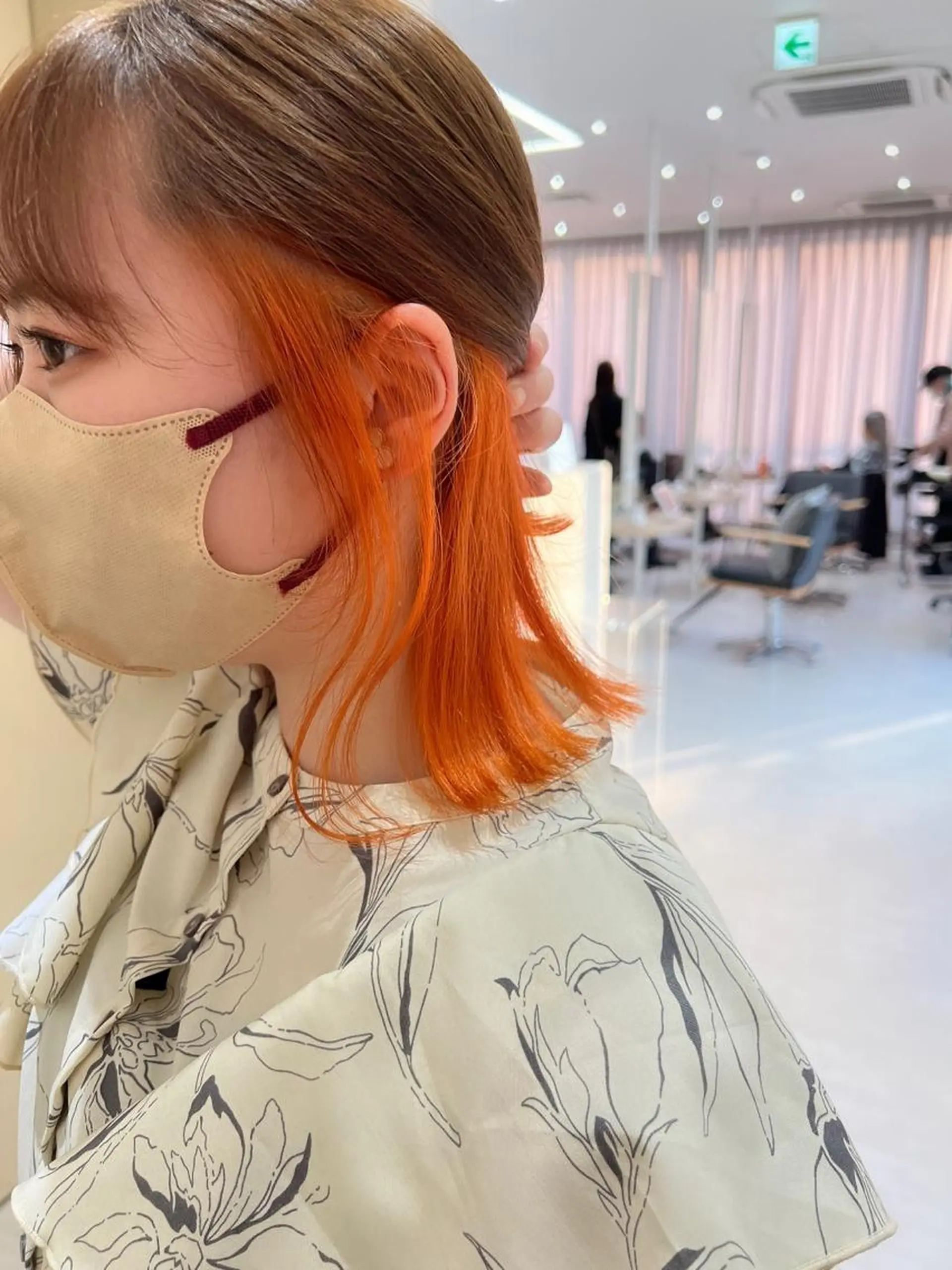 ミディアム カラー 髪質改善 韓国風ヘア ヘアカラー 韓国🇰🇷レイヤー 映える顔周り🩷のヘアスタイル