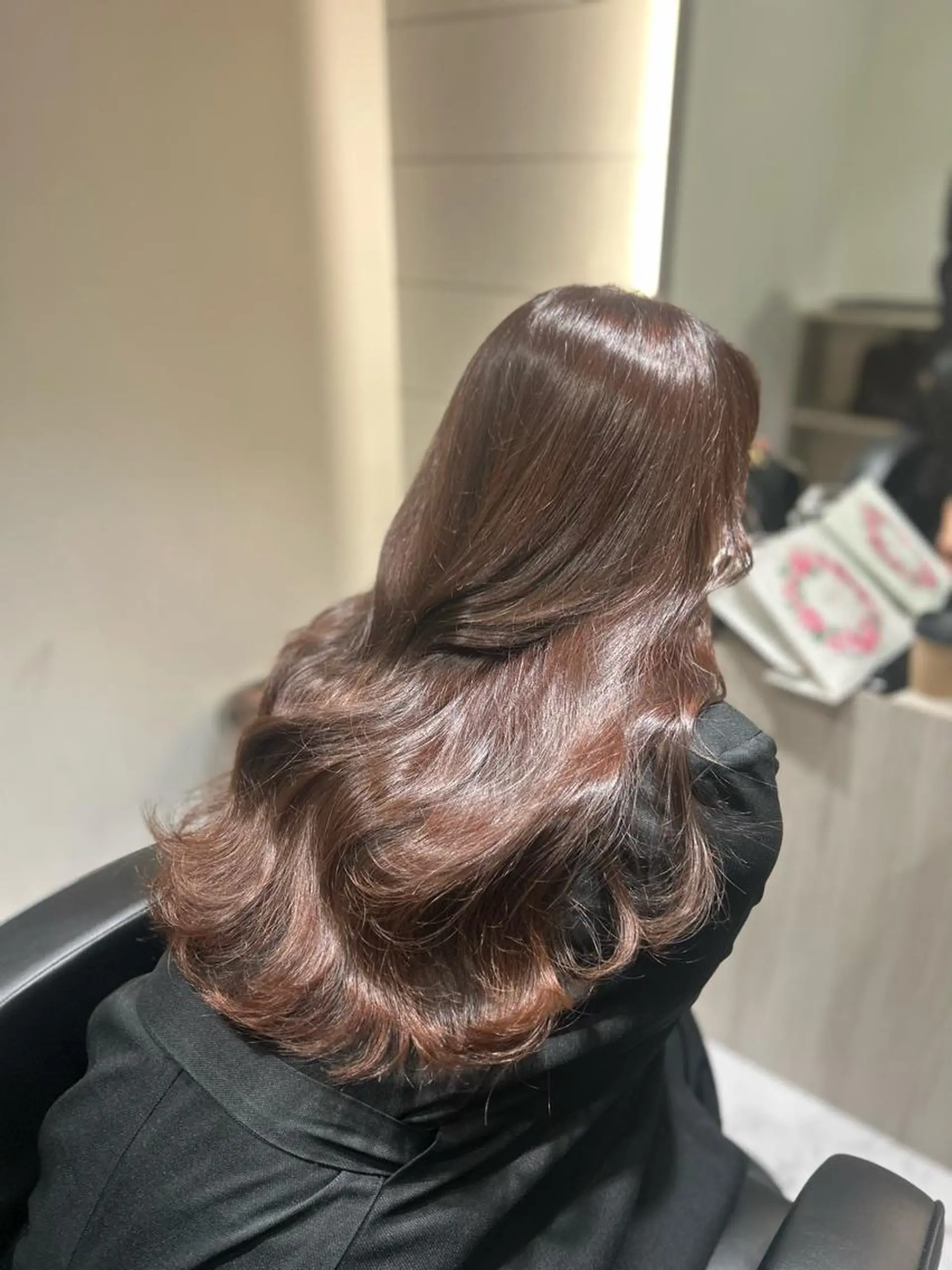 ロング カラー カット ヘアカラー トリートメント &chaLme   心斎橋所属・emi/髪質改善/ 韓国風/艶カラーのヘアスタイル