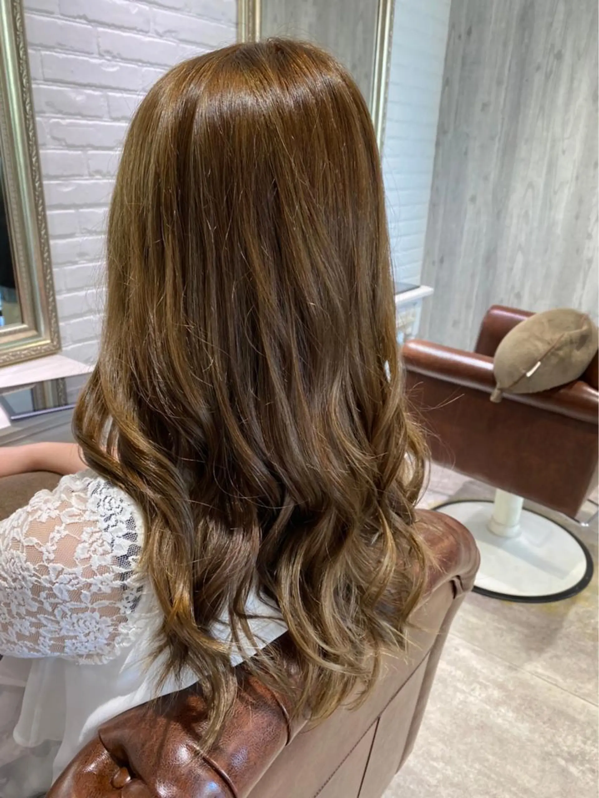 セミロング ヘアカラー トリートメント Lusso店長 千崎慎介のヘアスタイル