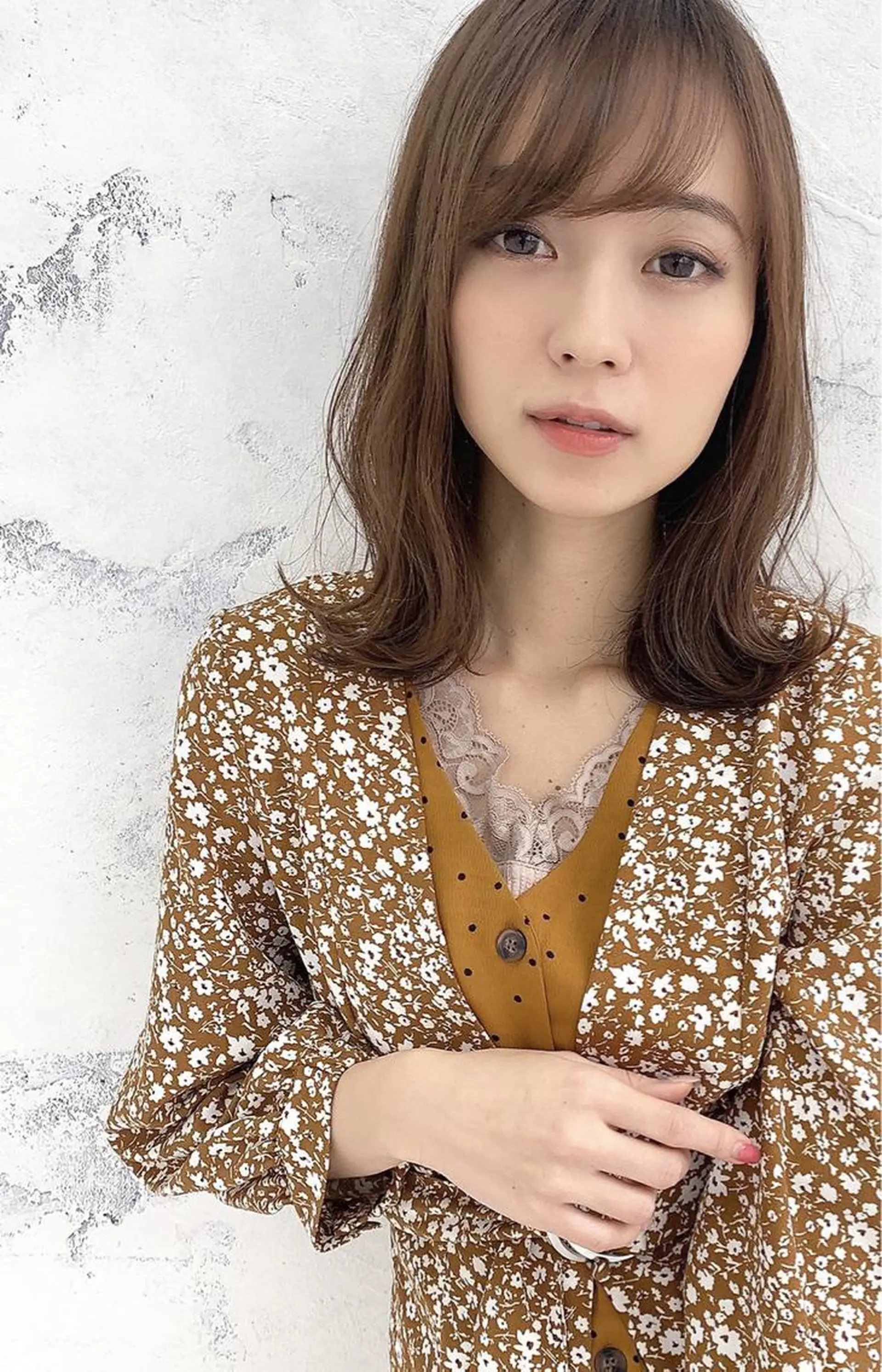 セミロング カット ヘアカラー 縮毛矯正 トリートメント シンタニナオト /梅田茶屋町のヘアスタイル