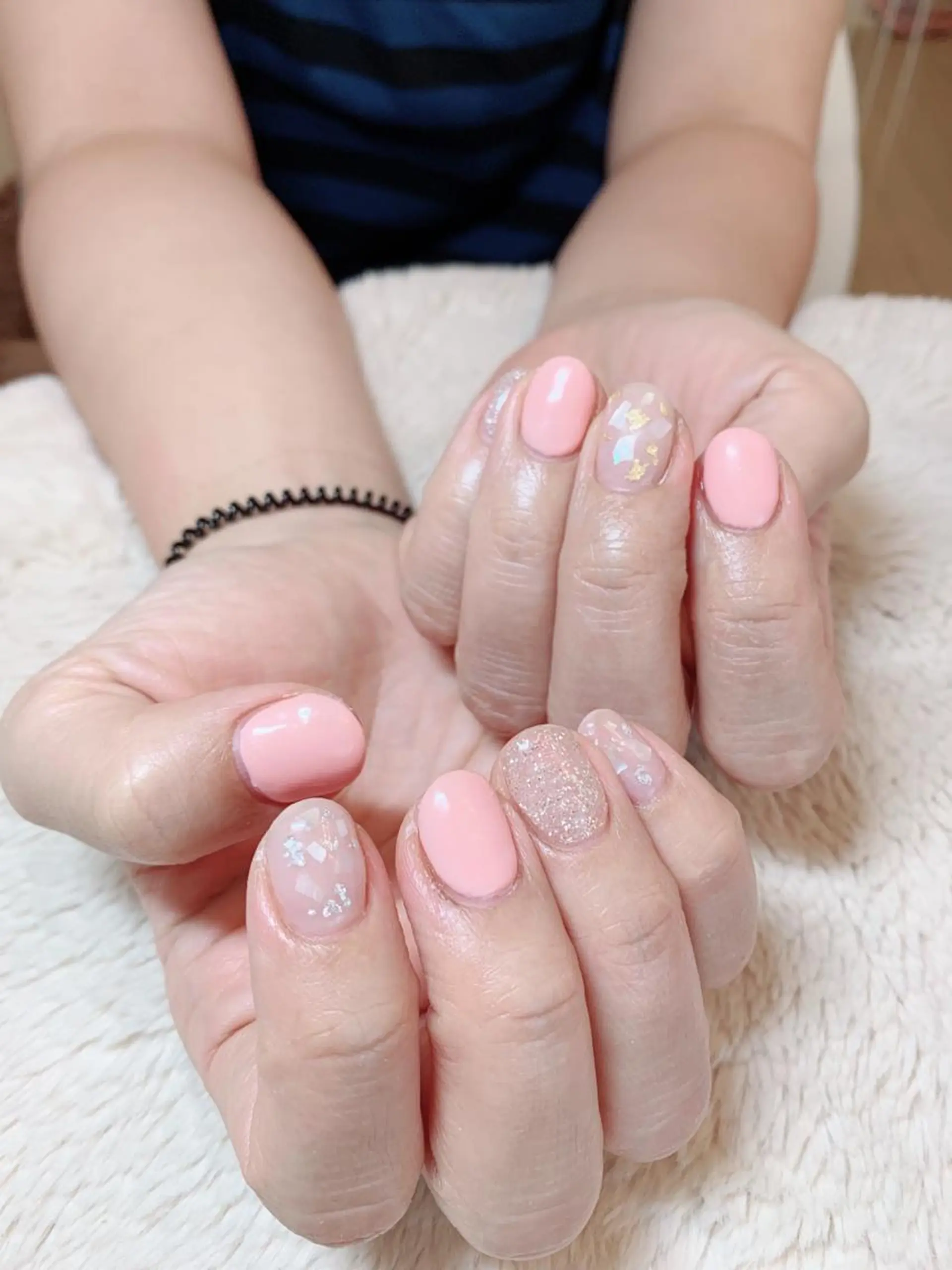 ネイル ラメ(グリッター) パステルネイル ピンク pipi..所属・pipi ..のネイルデザイン