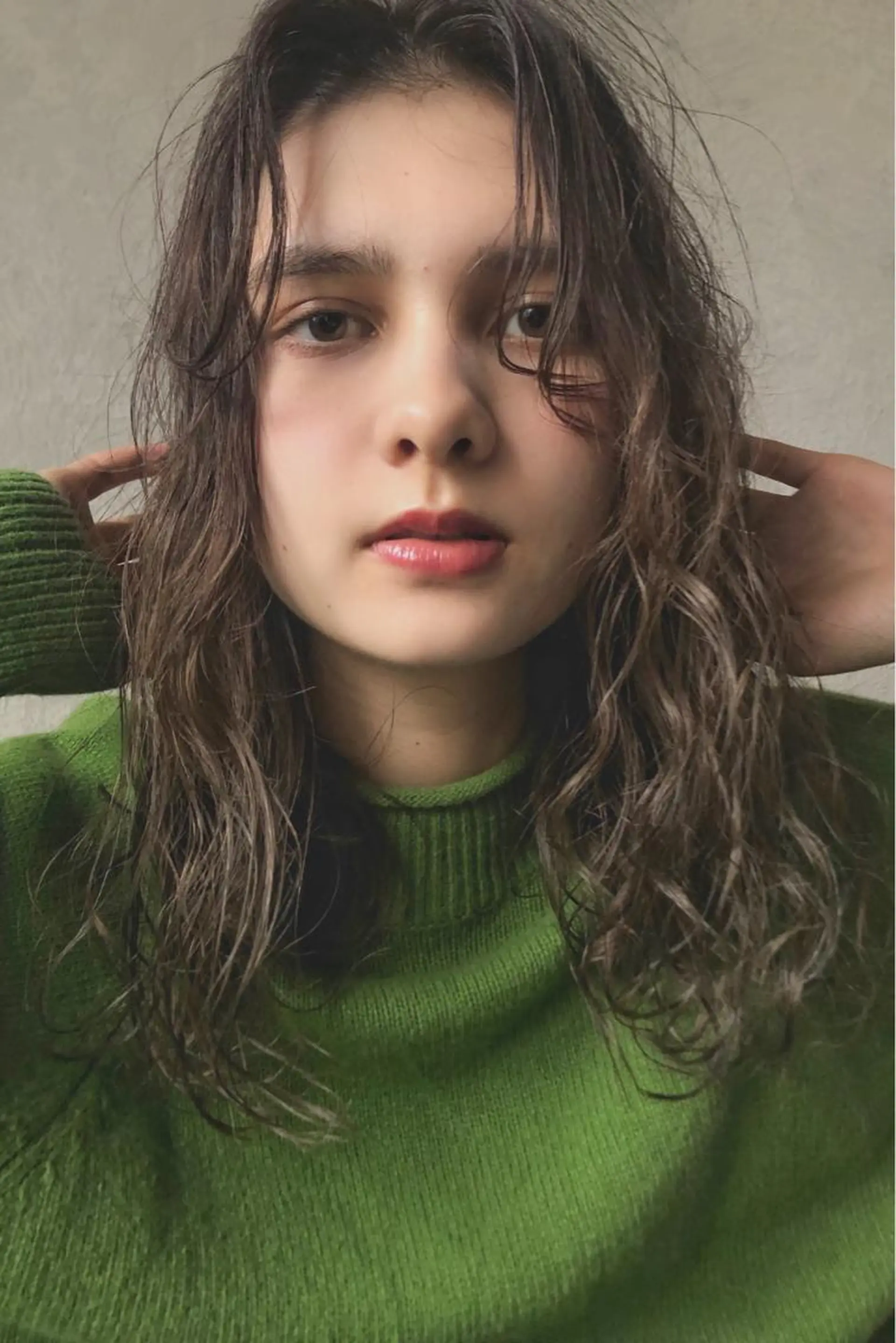 ロング カラー ヘアカラー トリートメント 森貴裕/ベージュ/ パーマ/オリーブのヘアスタイル