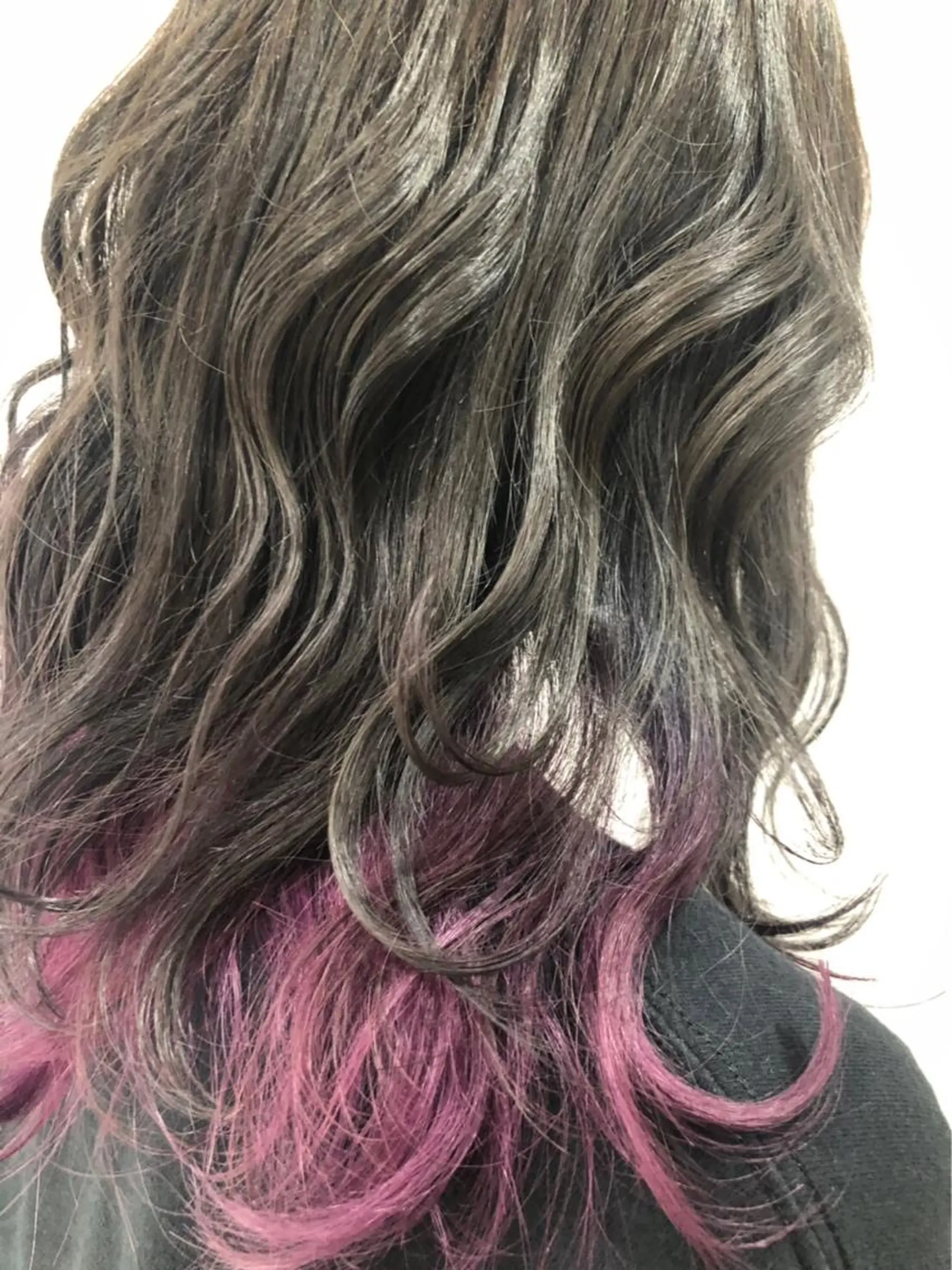 セミロング カラー 脱白髪染め美容師 竹内涼乃のヘアスタイル